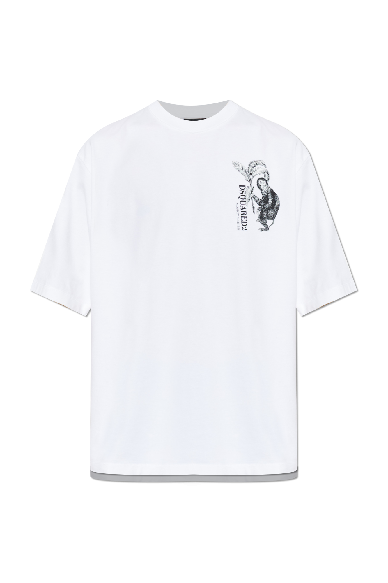 Dsquared2 T-shirt Z Logo, Mężczyźni, Biały