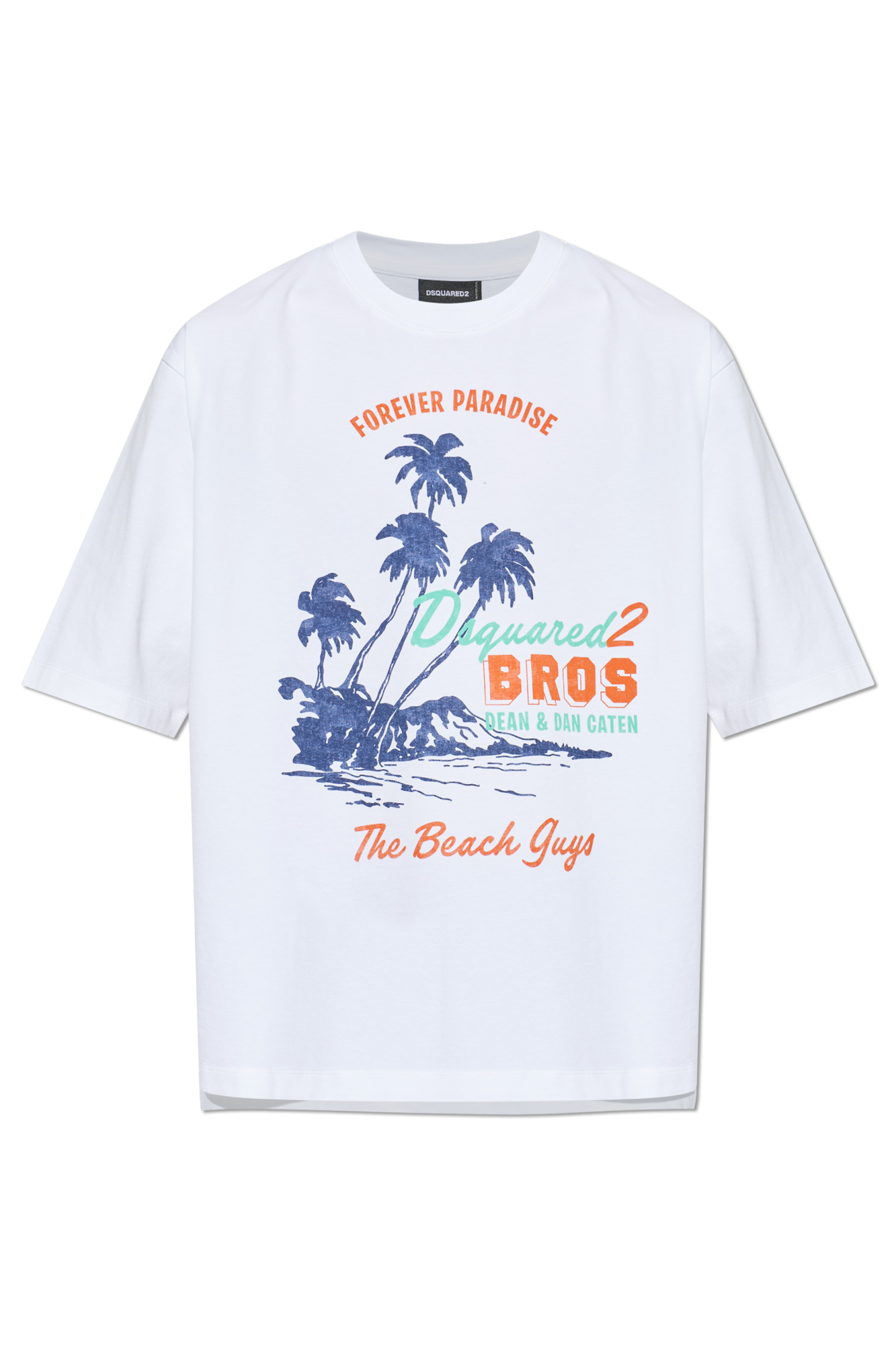 Dsquared2 T-shirt Z Nadrukiem, Mężczyźni, Biały