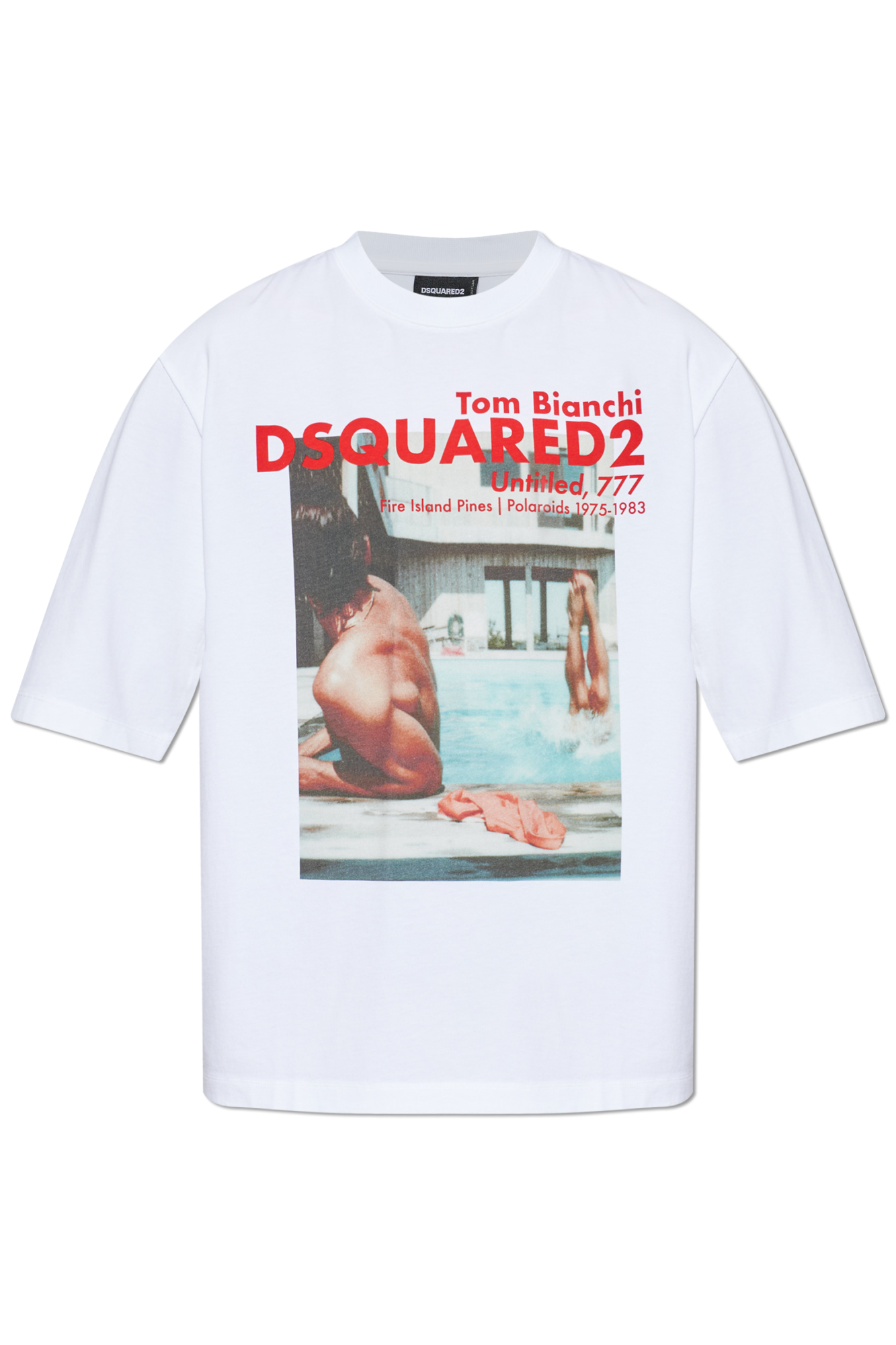 Dsquared2 T-shirt Z Nadrukiem, Mężczyźni, Biały