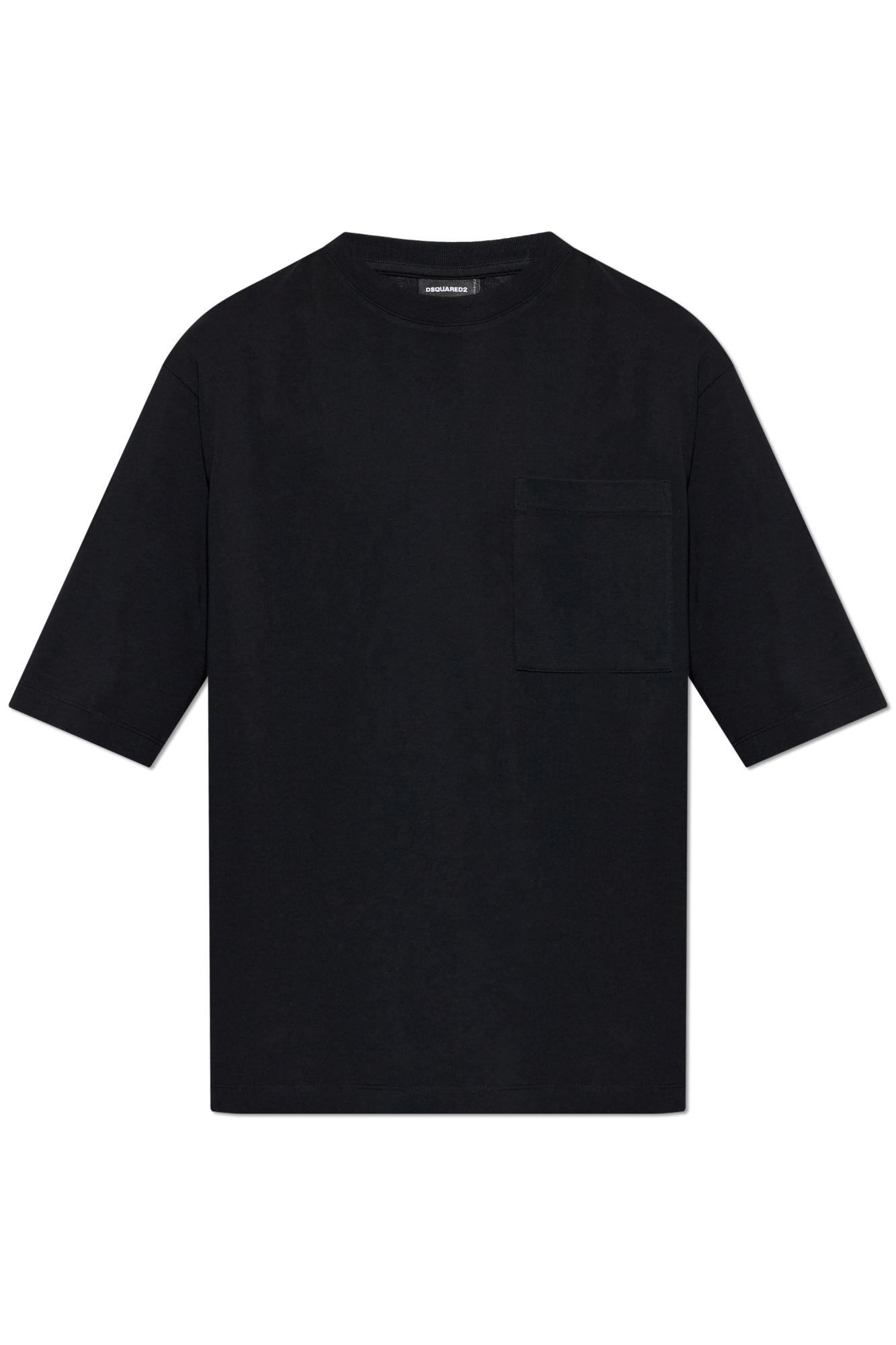 Dsquared2 T-shirt Z Kieszenią, Mężczyźni, Czarny