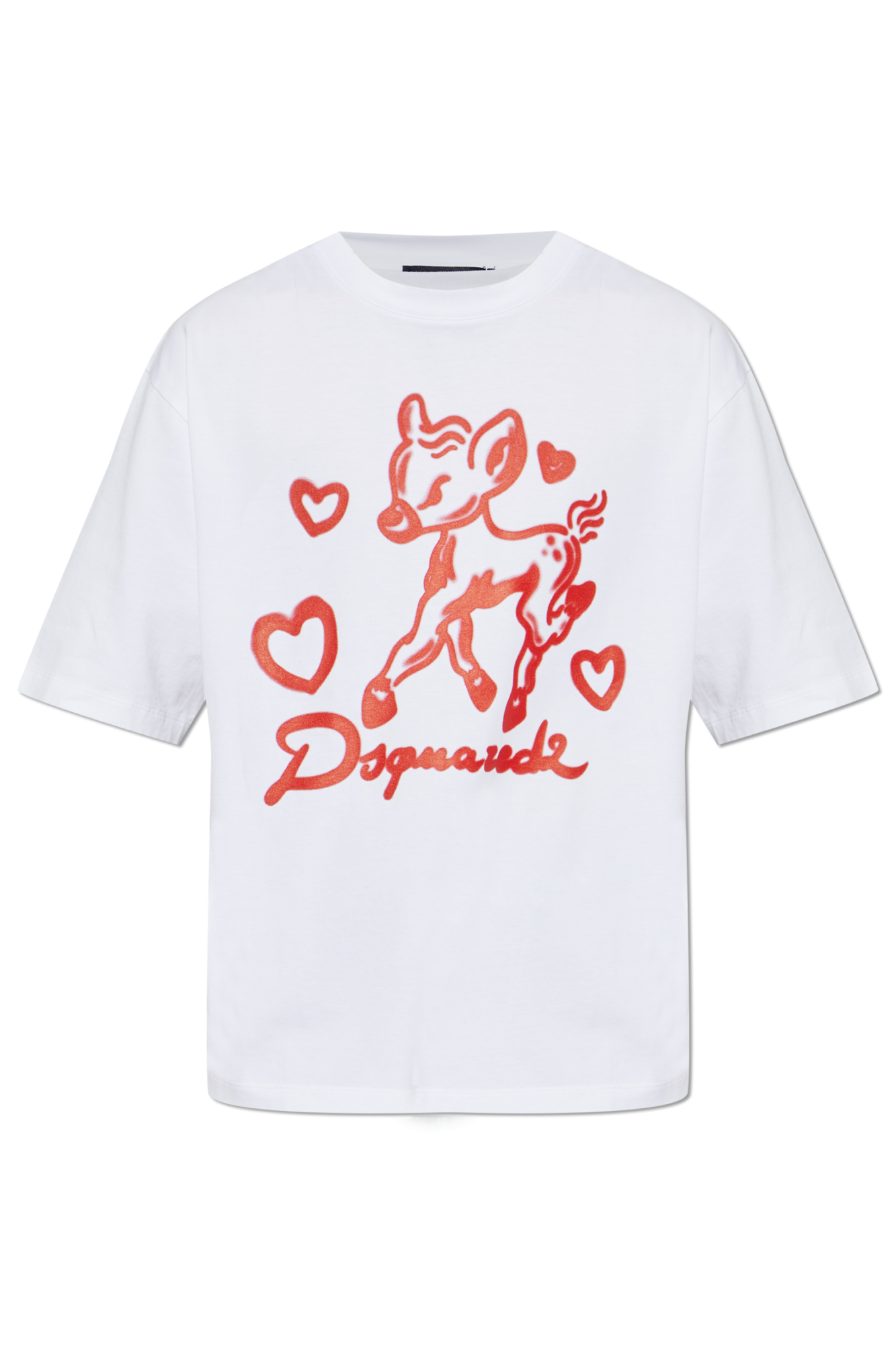 Dsquared2 T-shirt Z Logo, Mężczyźni, Biały