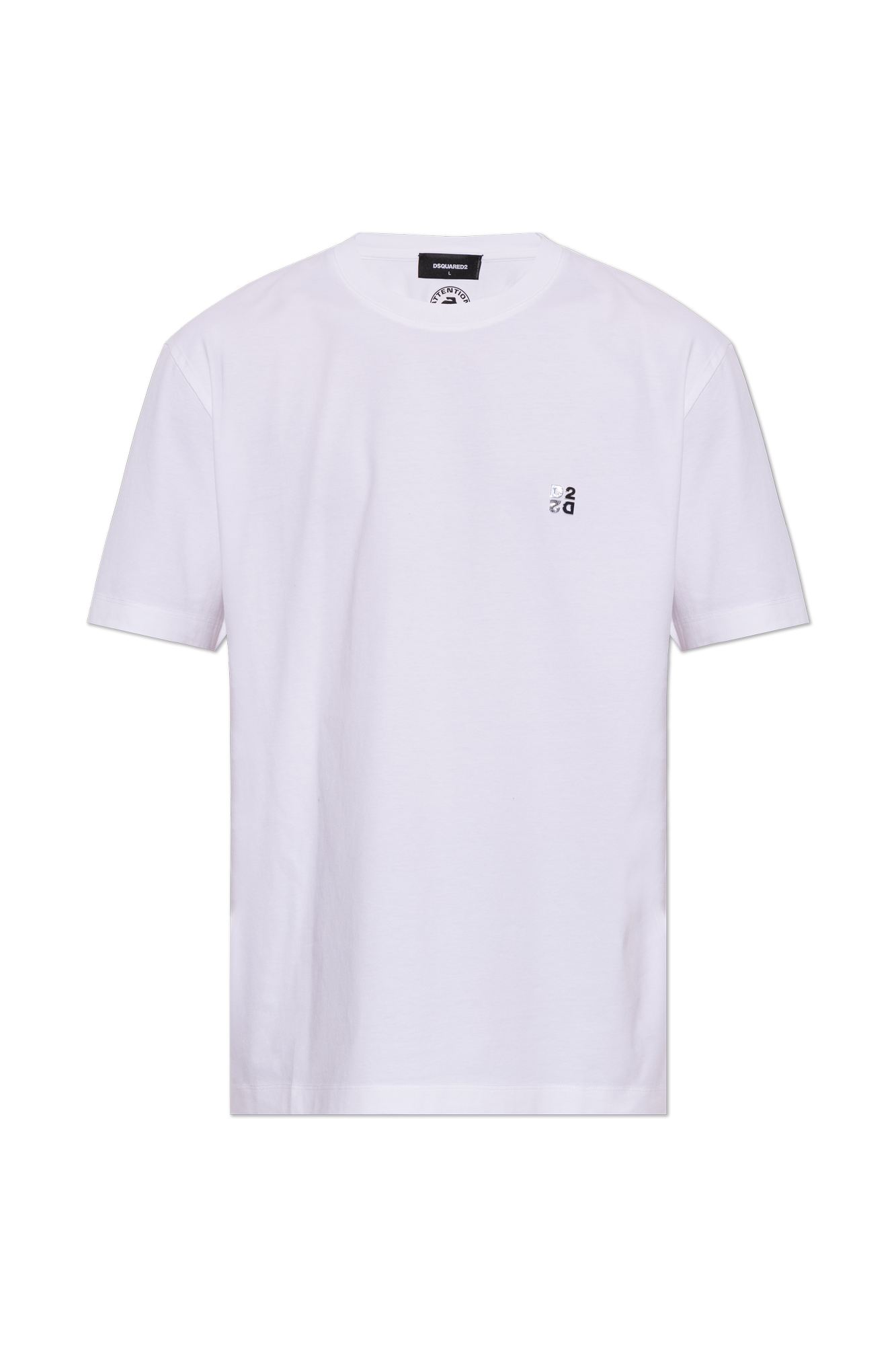 Dsquared2 T-shirt Z Aplikacją Logo, Mężczyźni, Biały