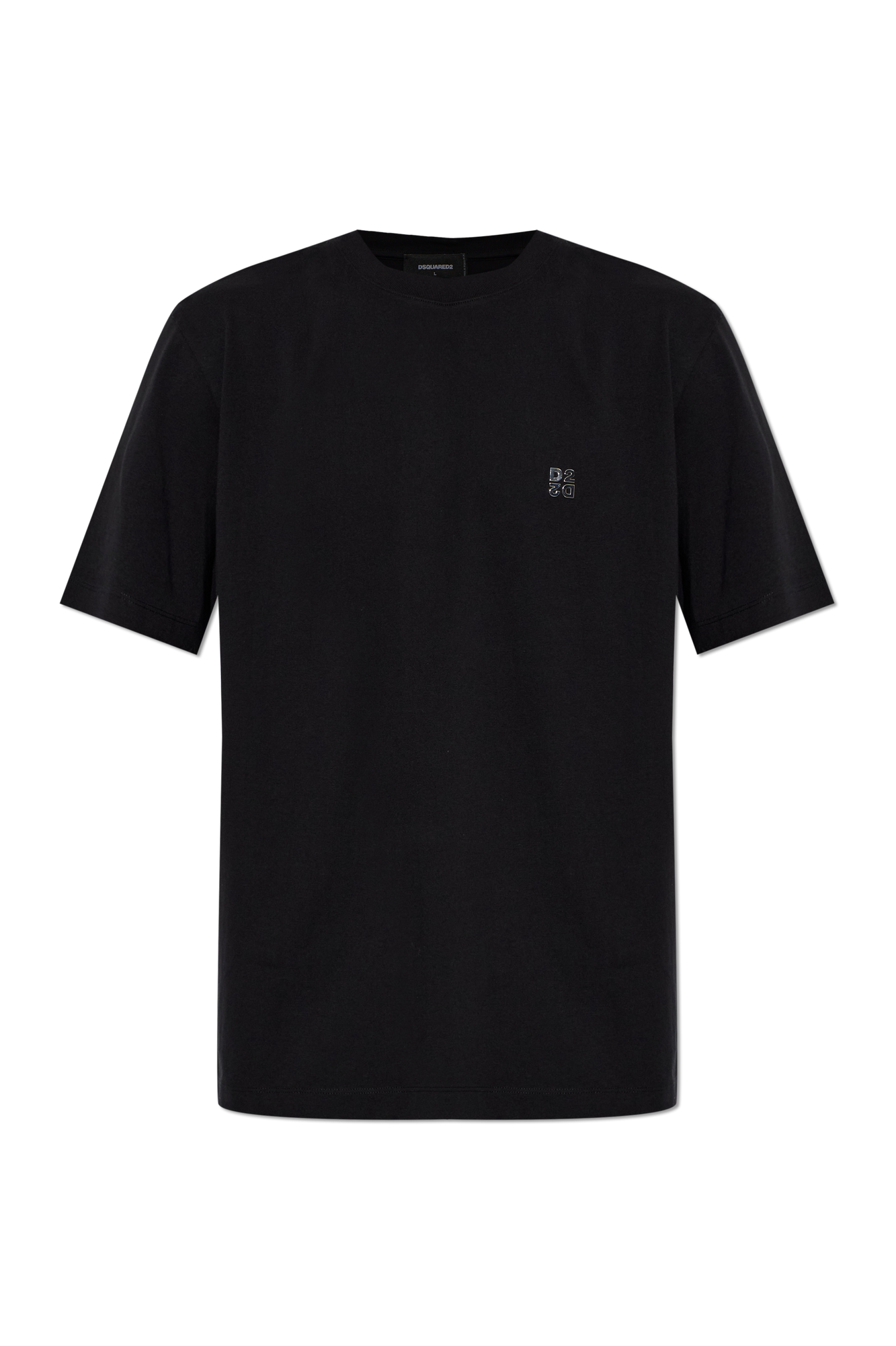 Dsquared2 T-shirt Z Aplikacją Logo, Mężczyźni, Czarny