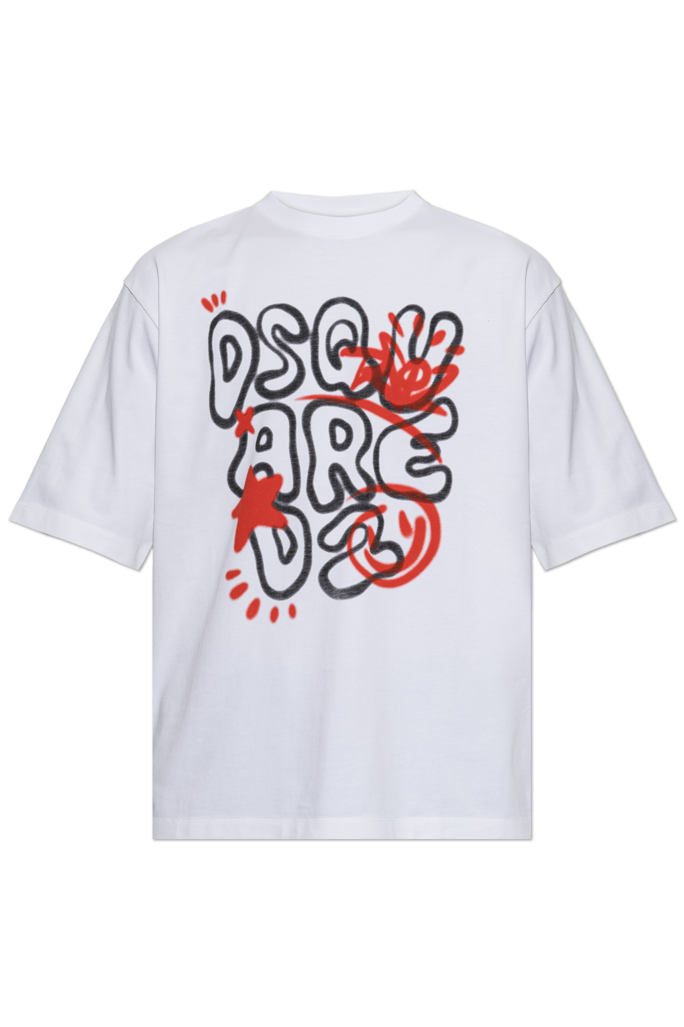 Dsquared2 T-shirt Z Nadrukiem, Mężczyźni, Biały