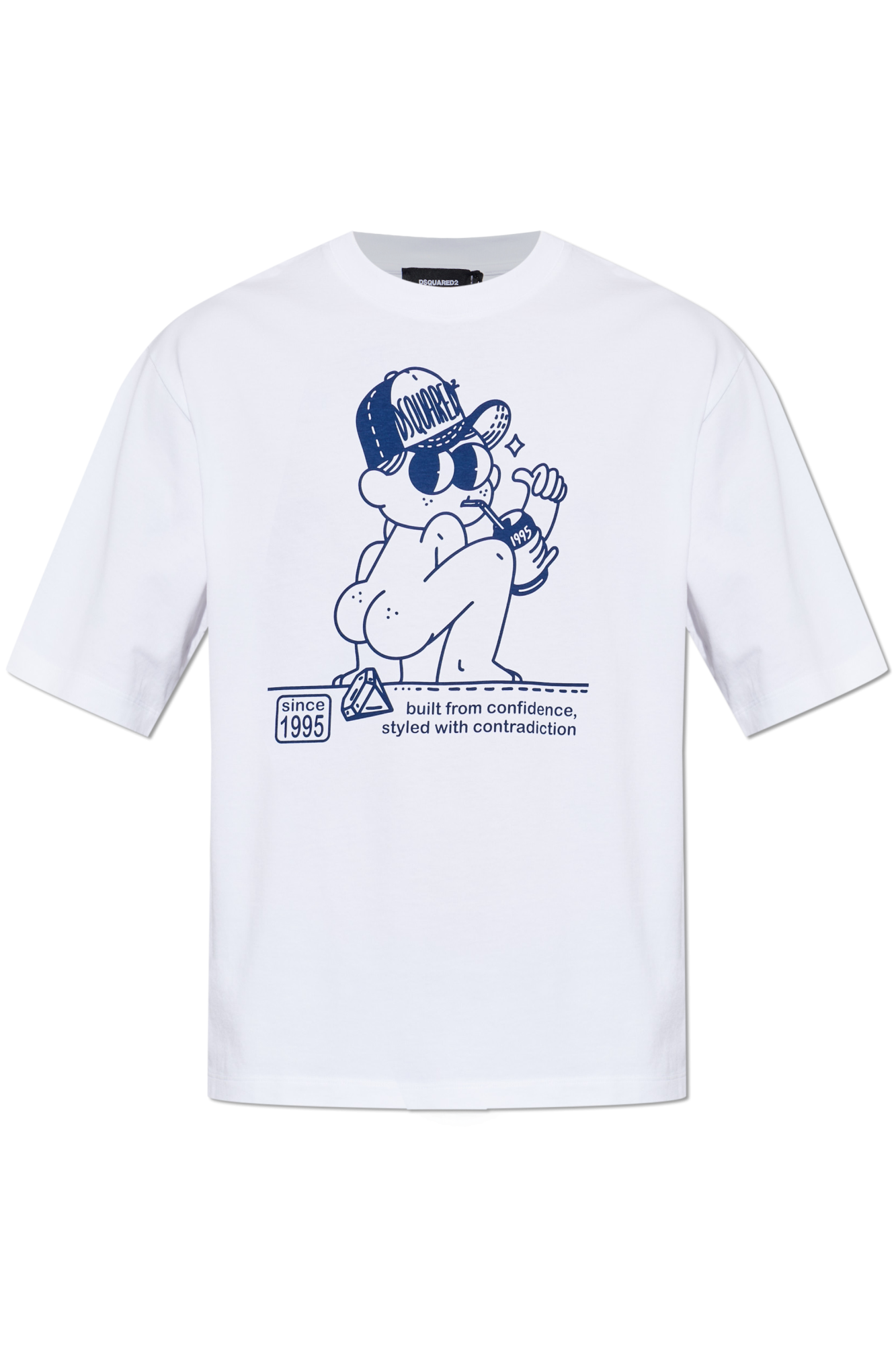 Dsquared2 T-shirt Z Nadrukiem, Mężczyźni, Biały