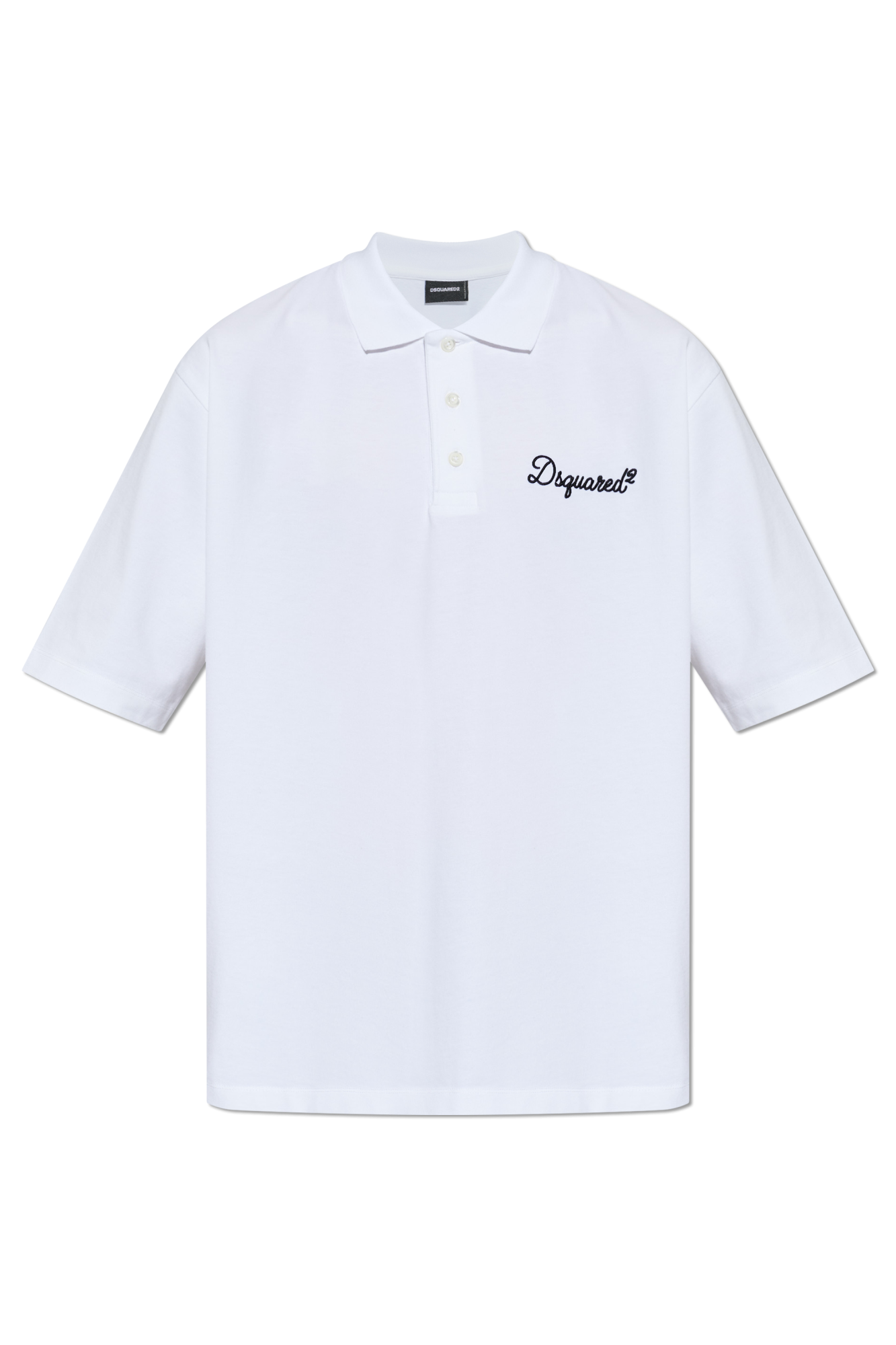 Dsquared2 Polo Z Wyszytym Logo, Mężczyźni, Biały