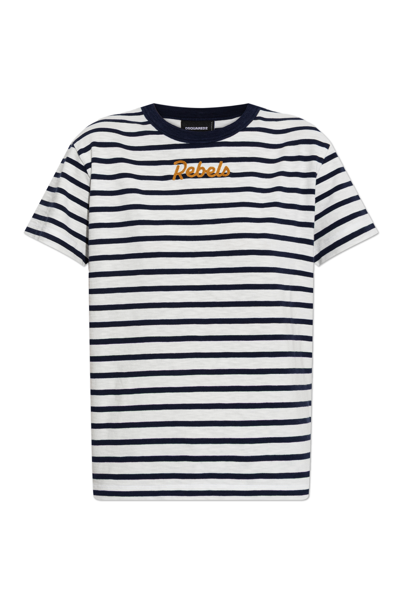Dsquared2 T-shirt Ze Wzorem W Pasy, Kobiety, Granatowy