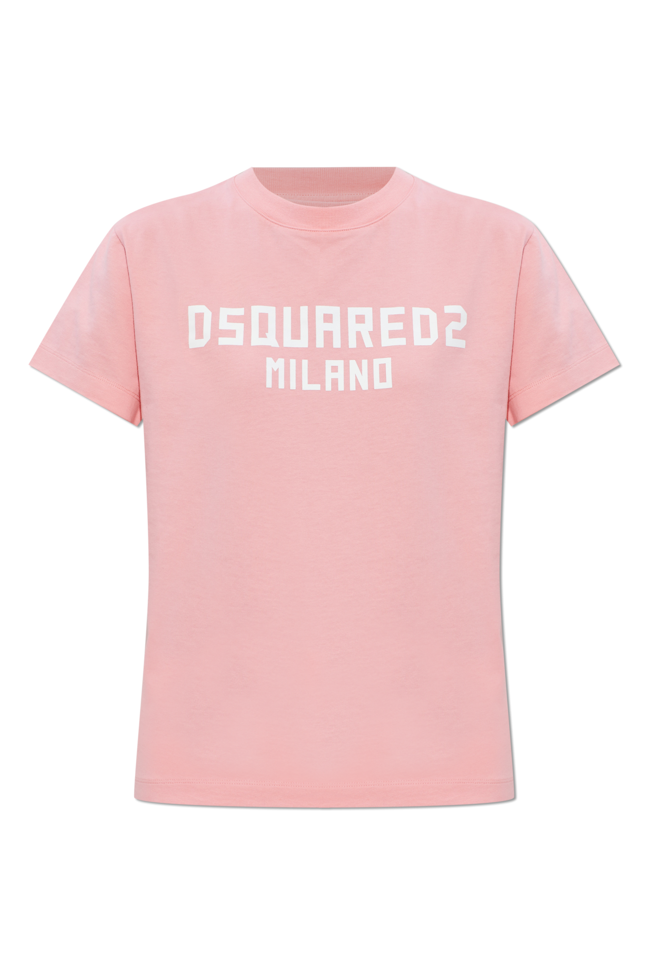 Dsquared2 T-shirt Z Nadrukowanym Logo, Kobiety, Różowy