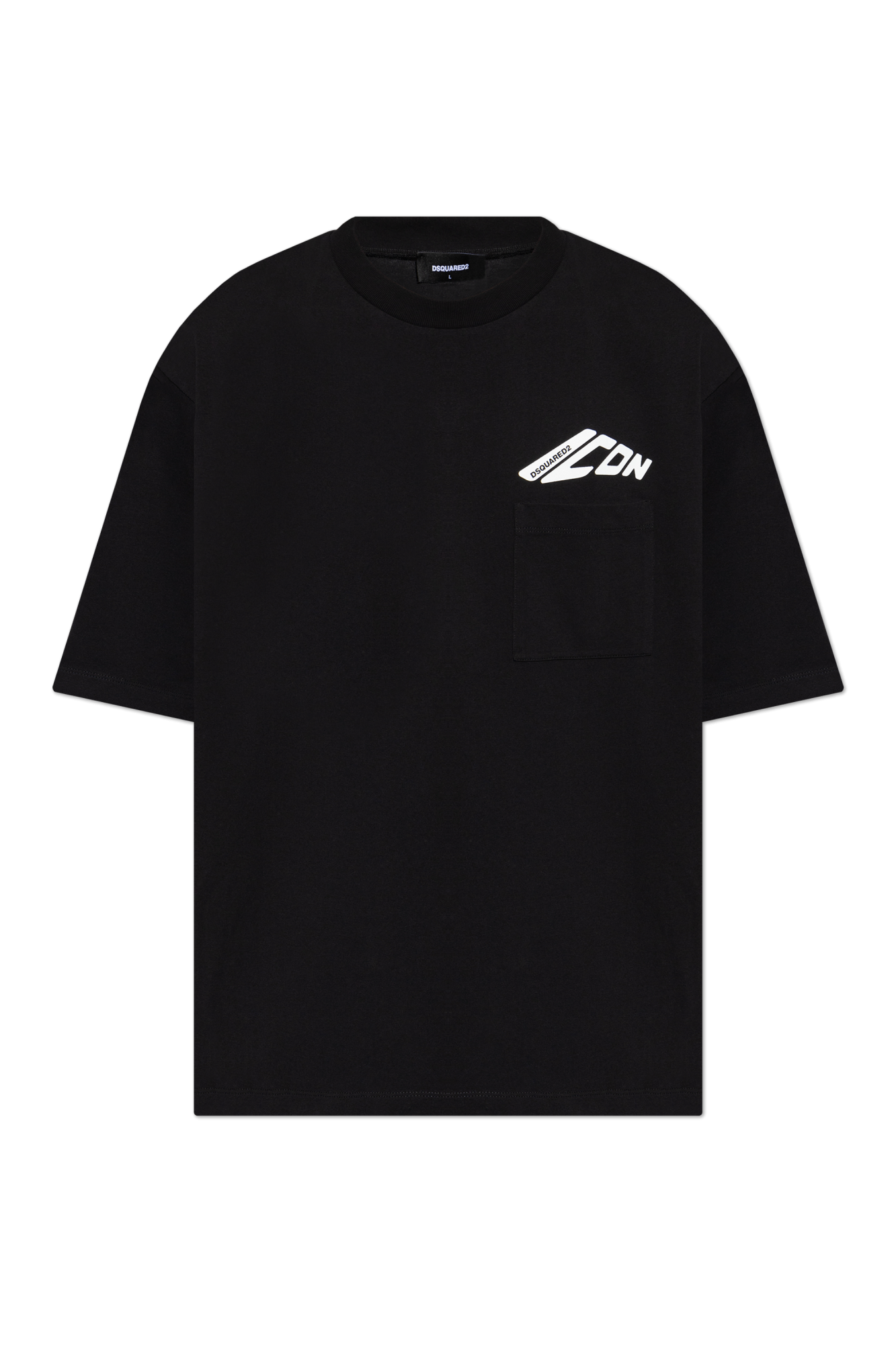 Dsquared2 T-shirt Z Logo, Mężczyźni, Czarny