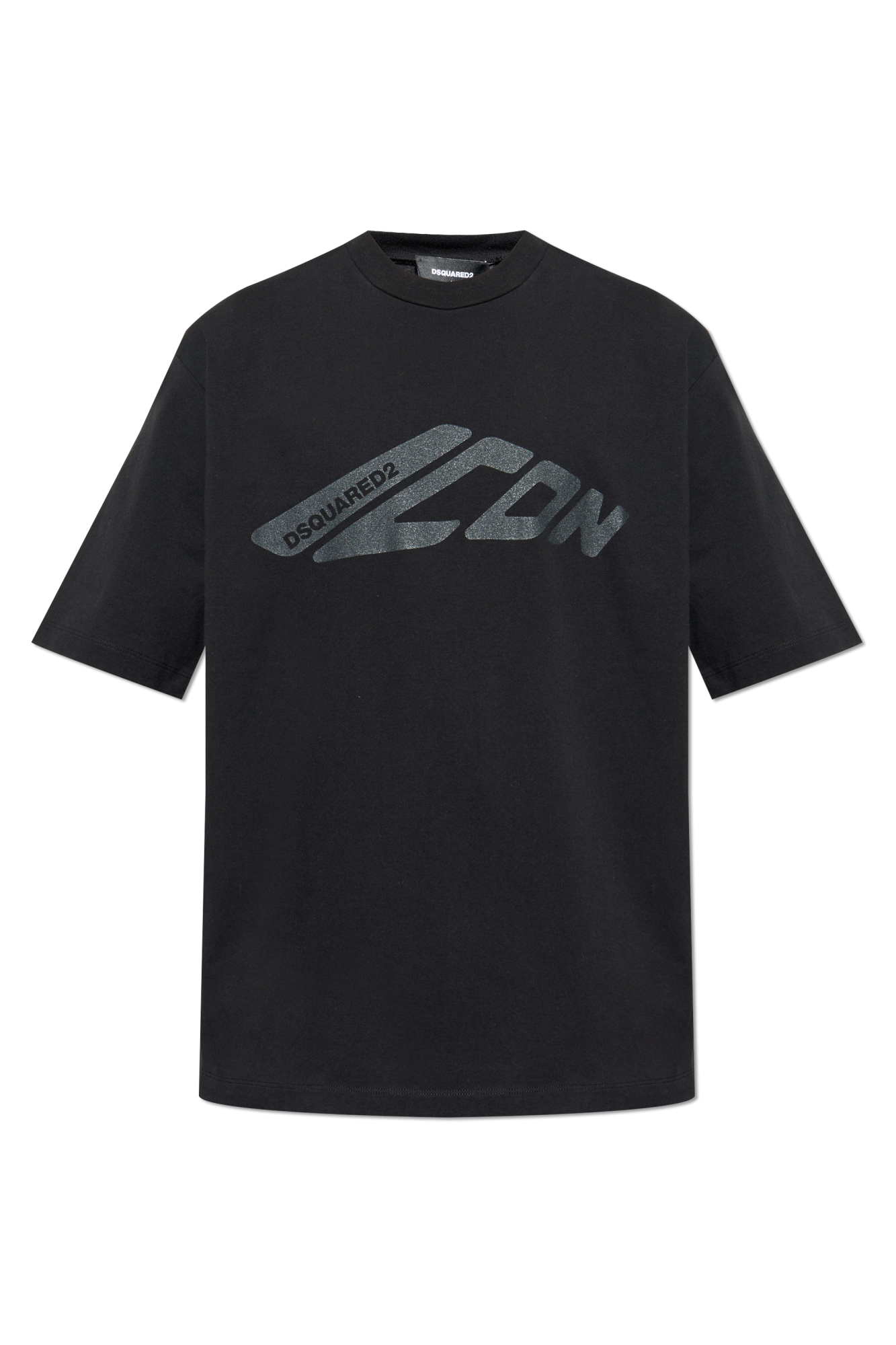 Dsquared2 T-shirt Z Logo, Mężczyźni, Czarny
