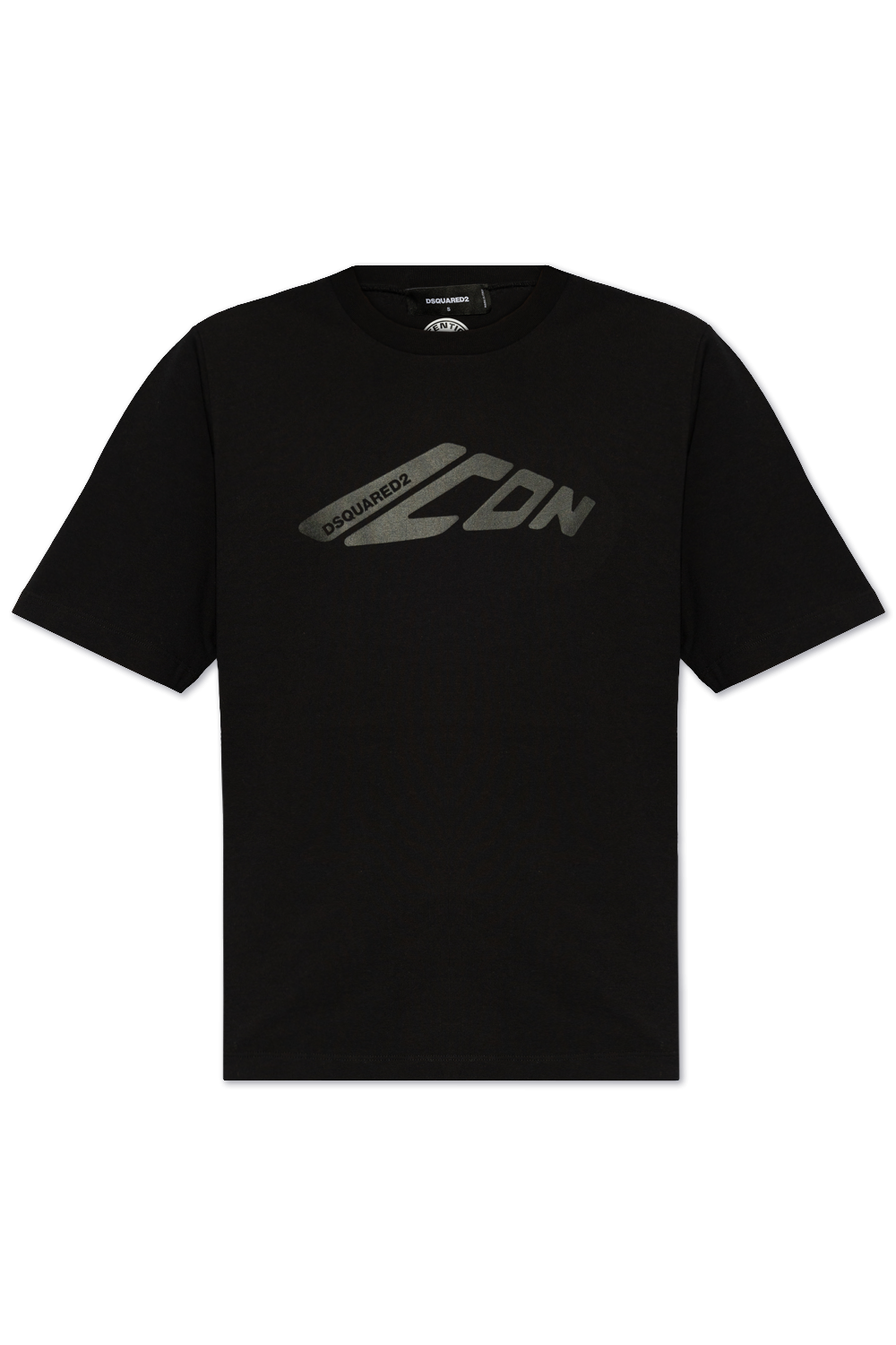 Dsquared2 T-shirt Z Nadrukowanym Logo, Kobiety, Czarny