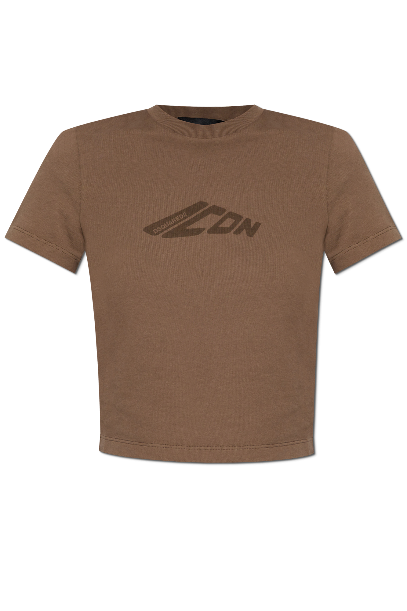 Dsquared2 T-shirt Z Logo, Kobiety, Brązowy