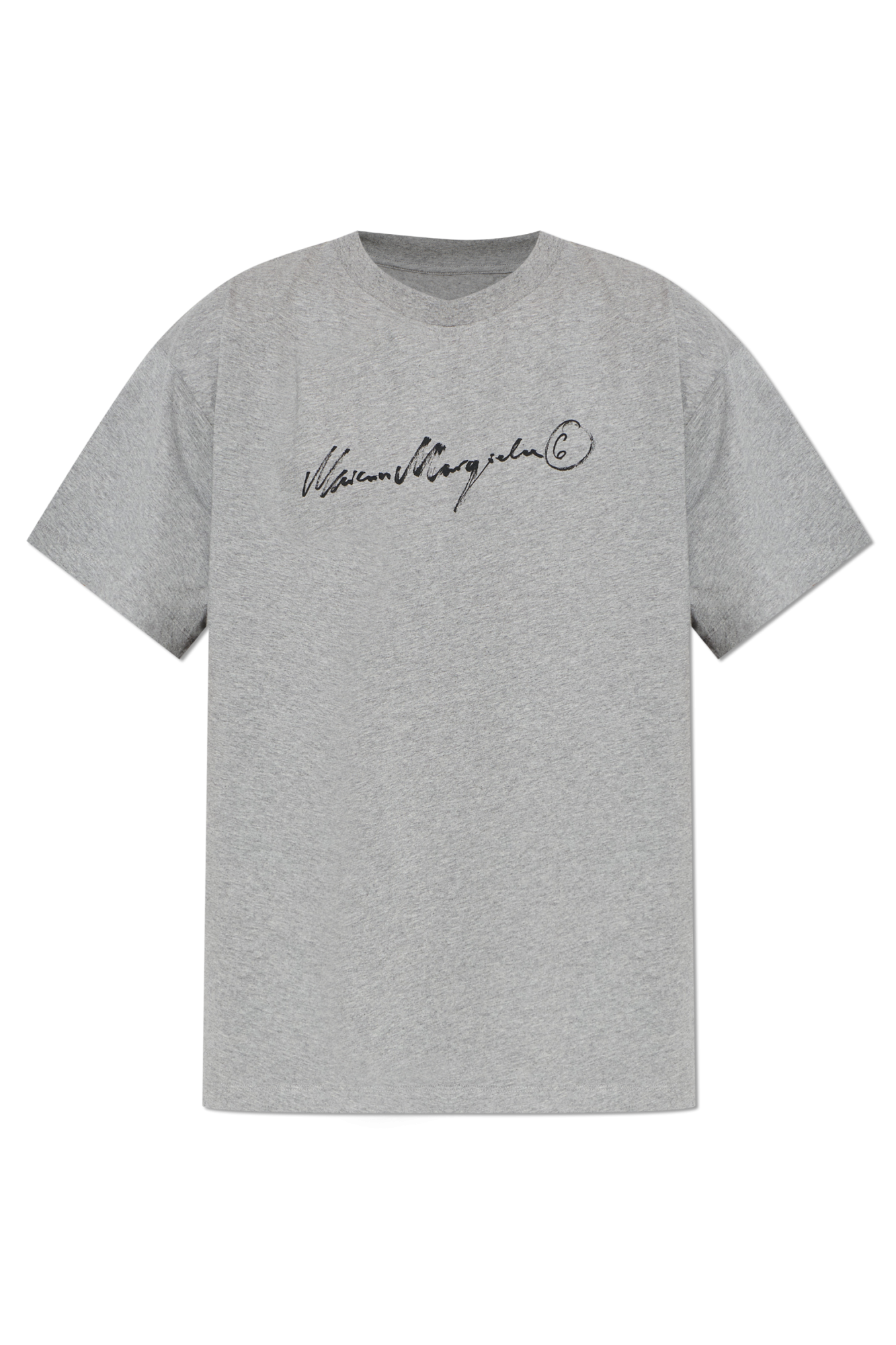 MM6 Maison Margiela T-shirt Z Nadrukowanym Logo, Mężczyźni, Szary