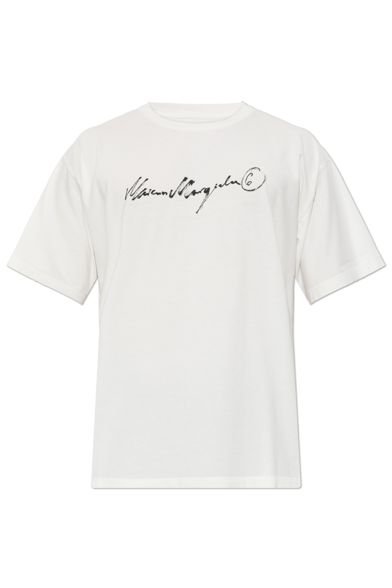 MM6 Maison Margiela T-shirt Z Logo, Mężczyźni, Biały