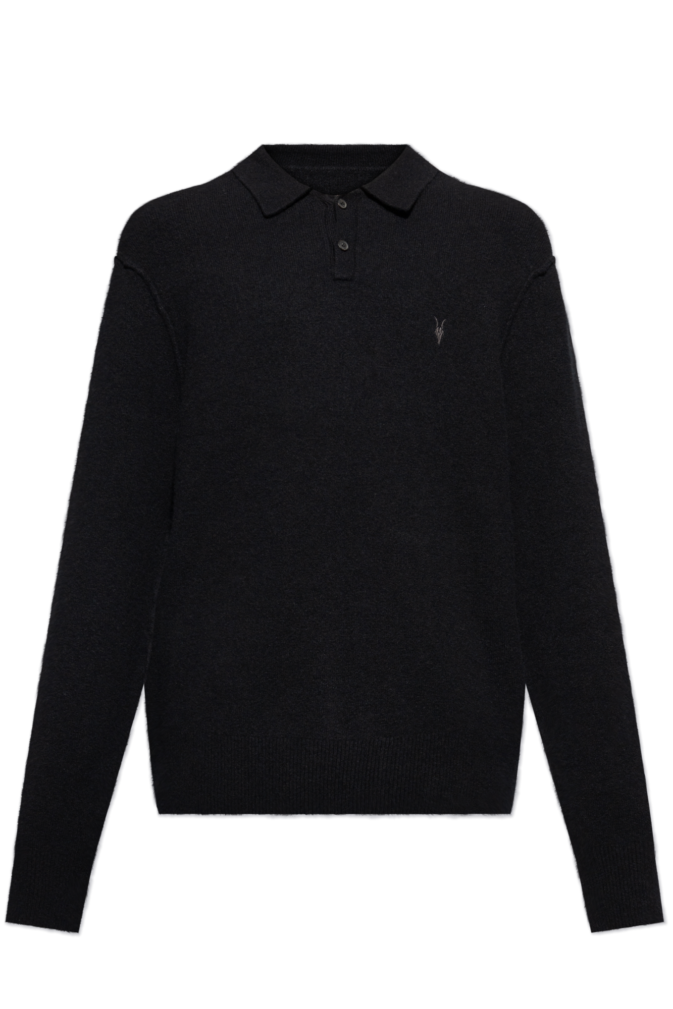 AllSaints Polo `Statten`, Mężczyźni, Czarny