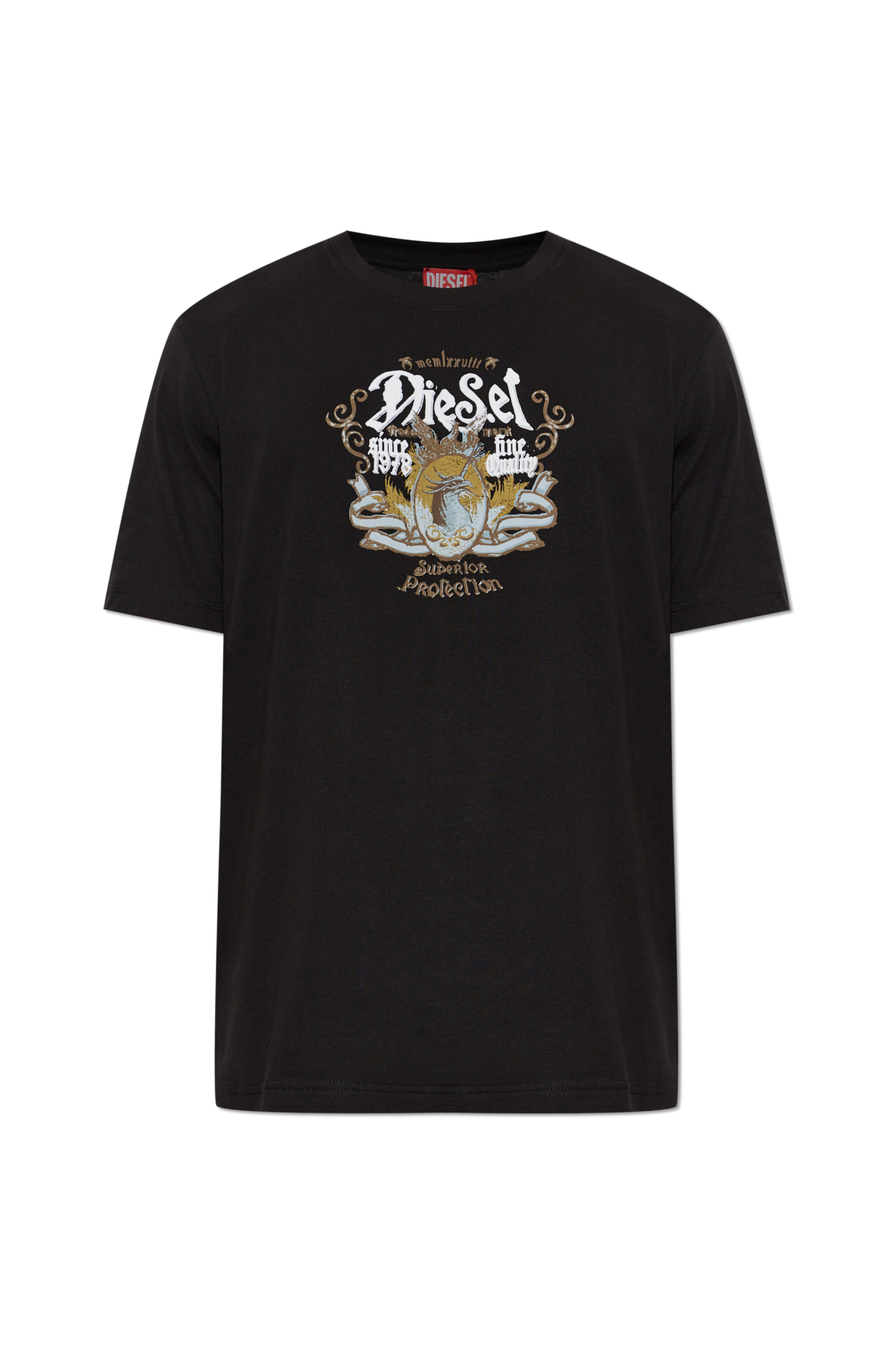 Diesel T-shirt ‘T-ADJUST-AA10’, Mężczyźni, Czarny