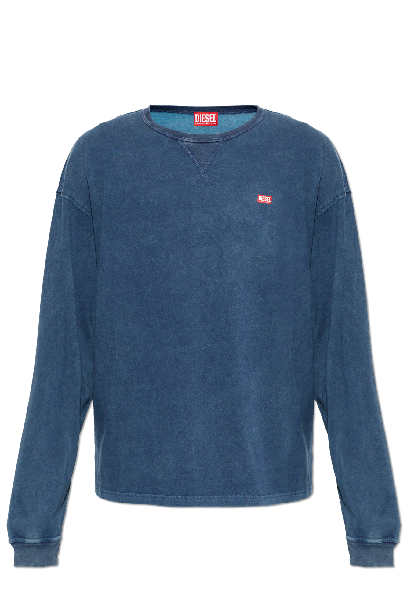 Diesel T-shirt ‘T-BOXT-LS-RAW’, Mężczyźni, Granatowy