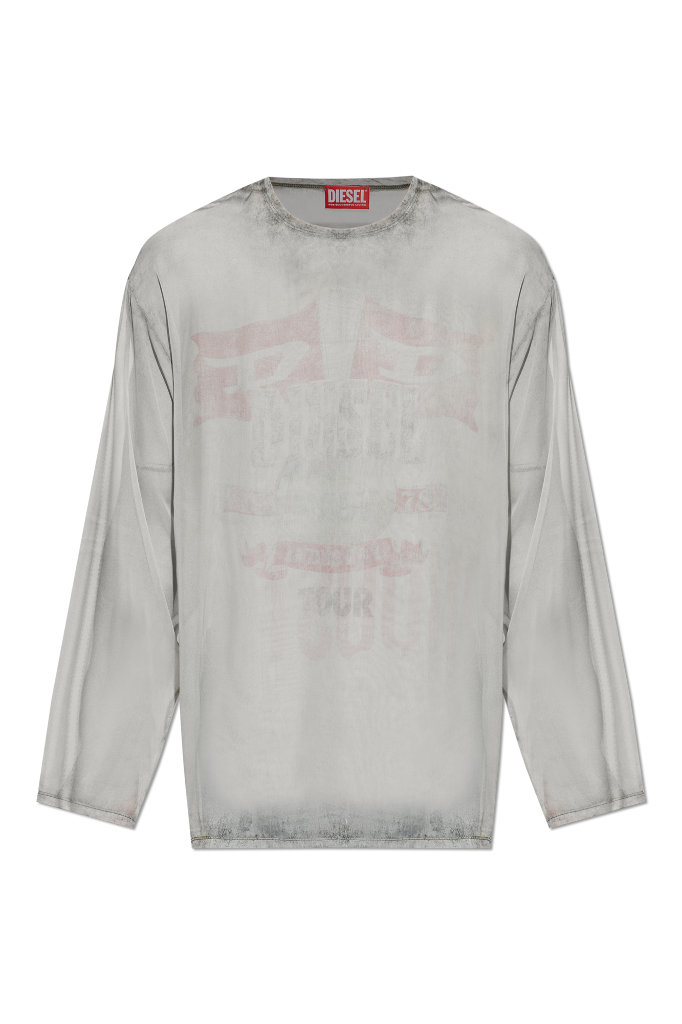 Diesel T-shirt ‘T-DOUBLEX-LS’, Mężczyźni, Szary