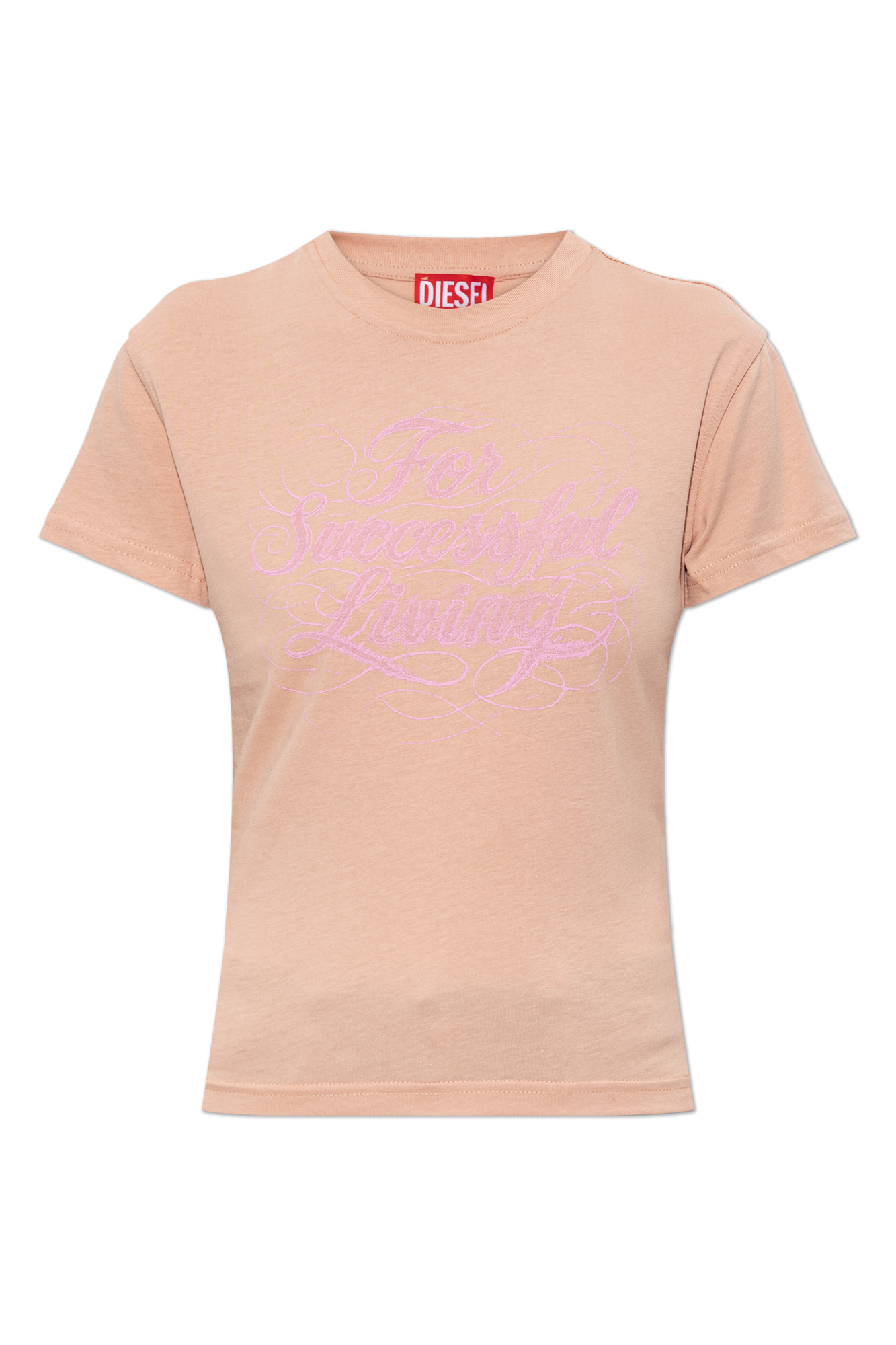 Diesel T-shirt ‘T-ILA-AA4’, Kobiety, Różowy