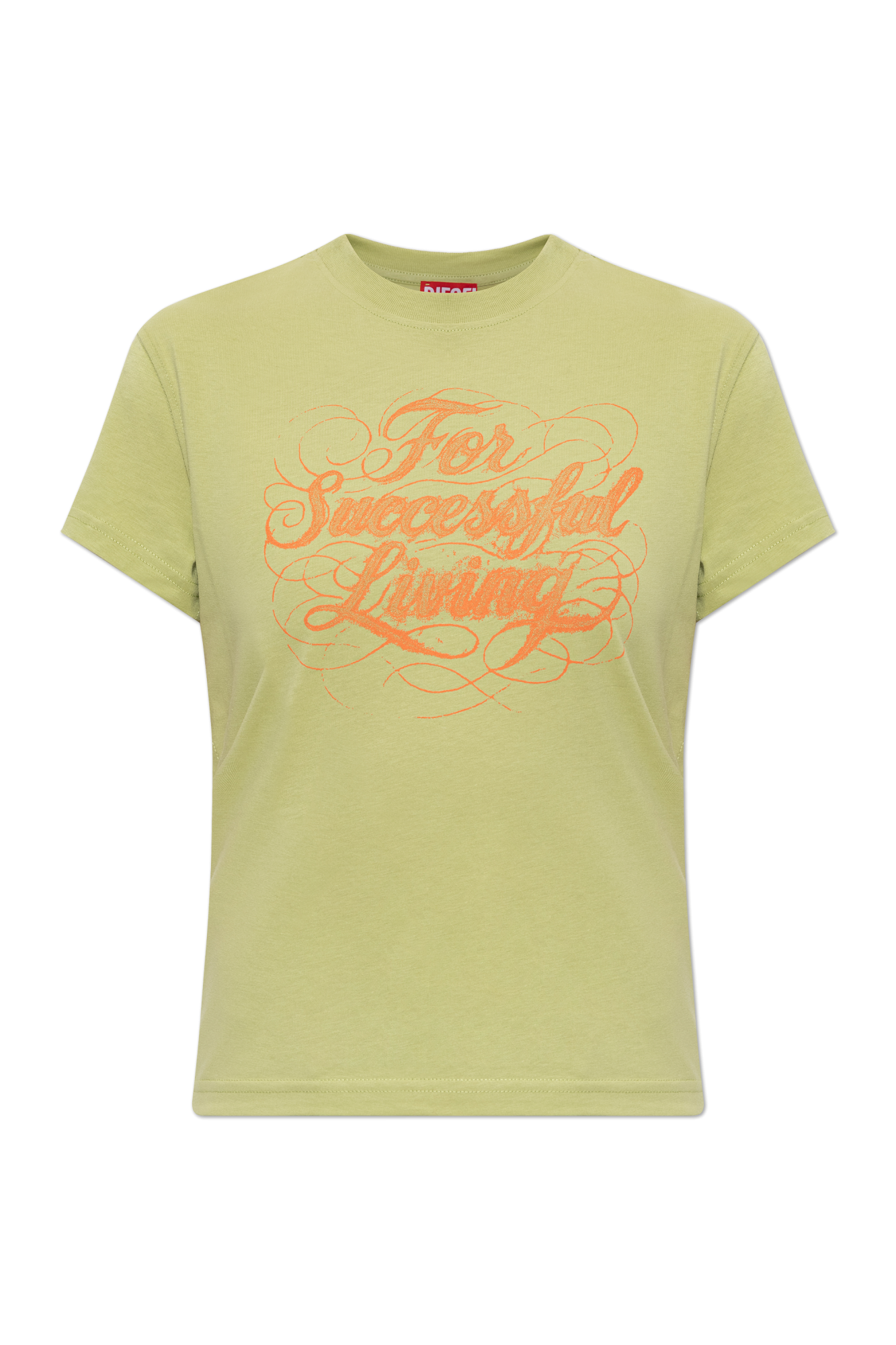 Diesel T-shirt ‘T-ILA-AA4’, Kobiety, Zielony
