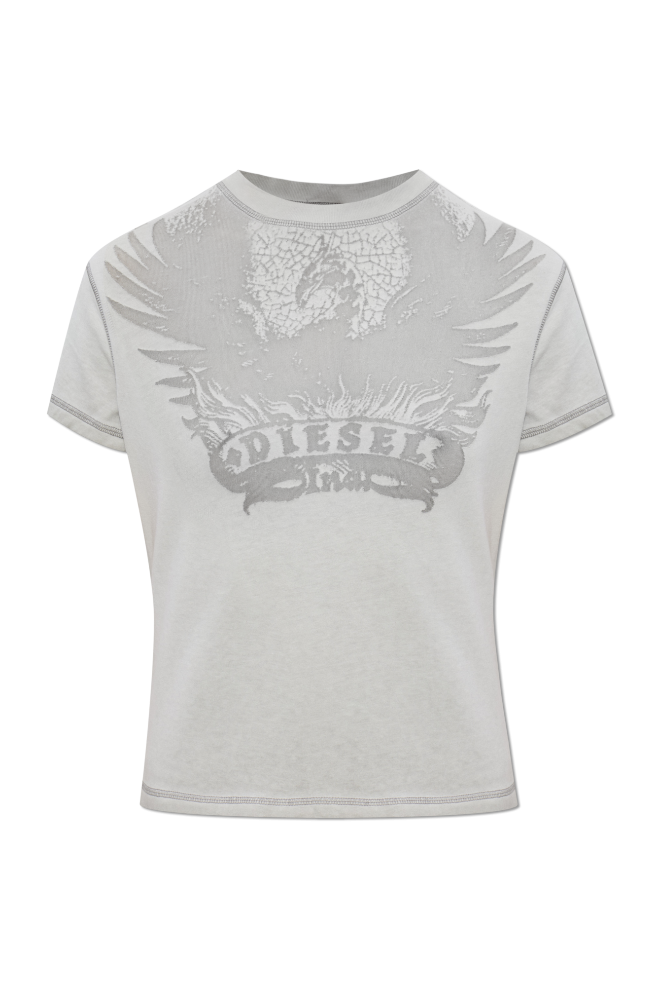 Diesel T-shirt `T-ILA-AA7`, Kobiety, Szary