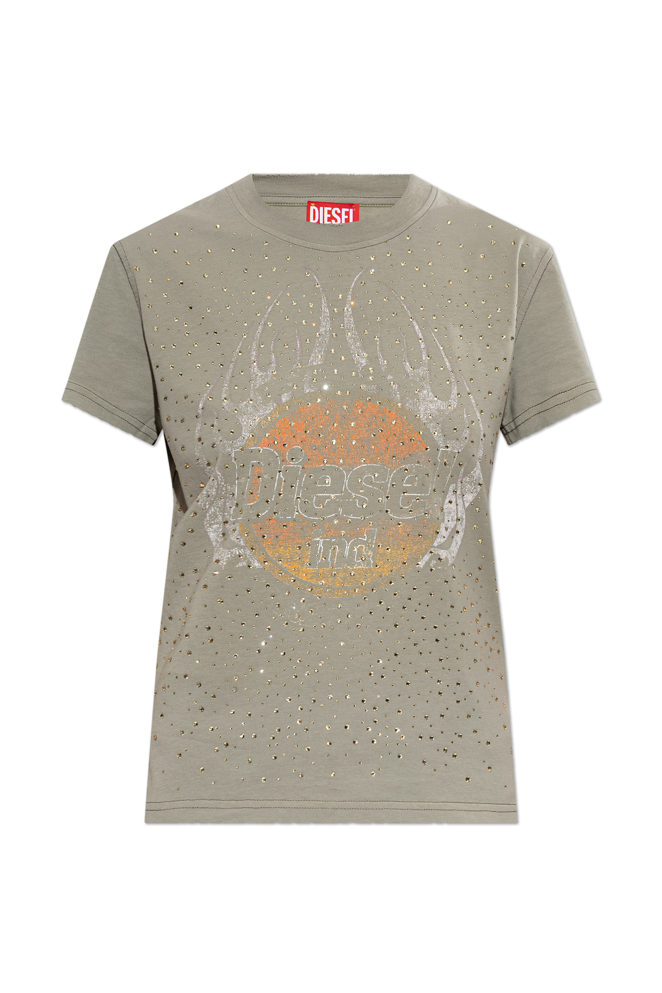 Diesel T-shirt ‘T-MAGGY-CRY’, Kobiety, Zielony