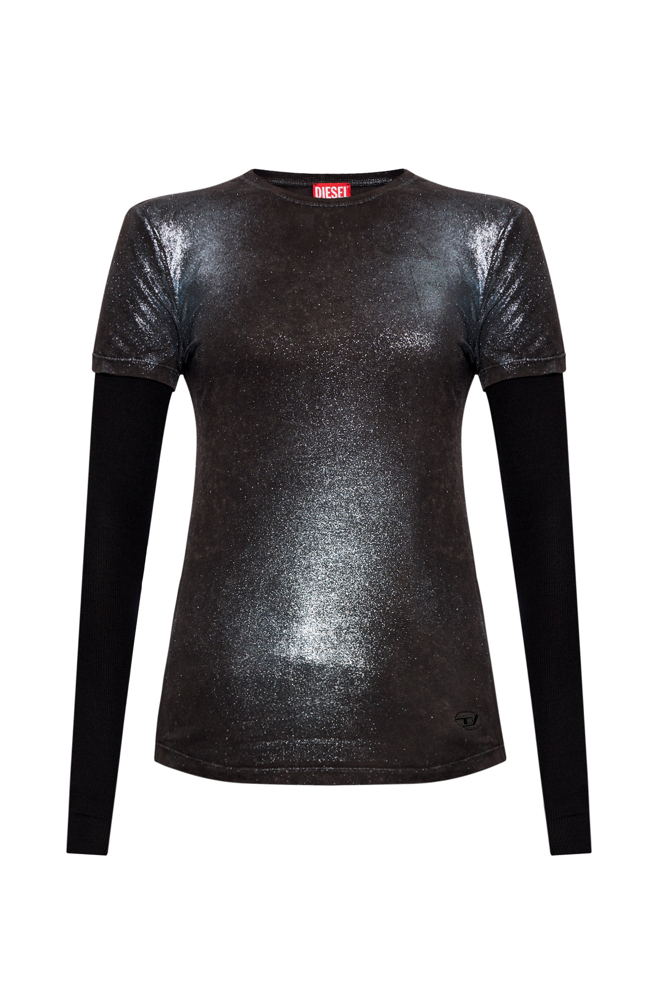 Diesel T-shirt Z Logo ‘T-MIWA’, Kobiety, Szary