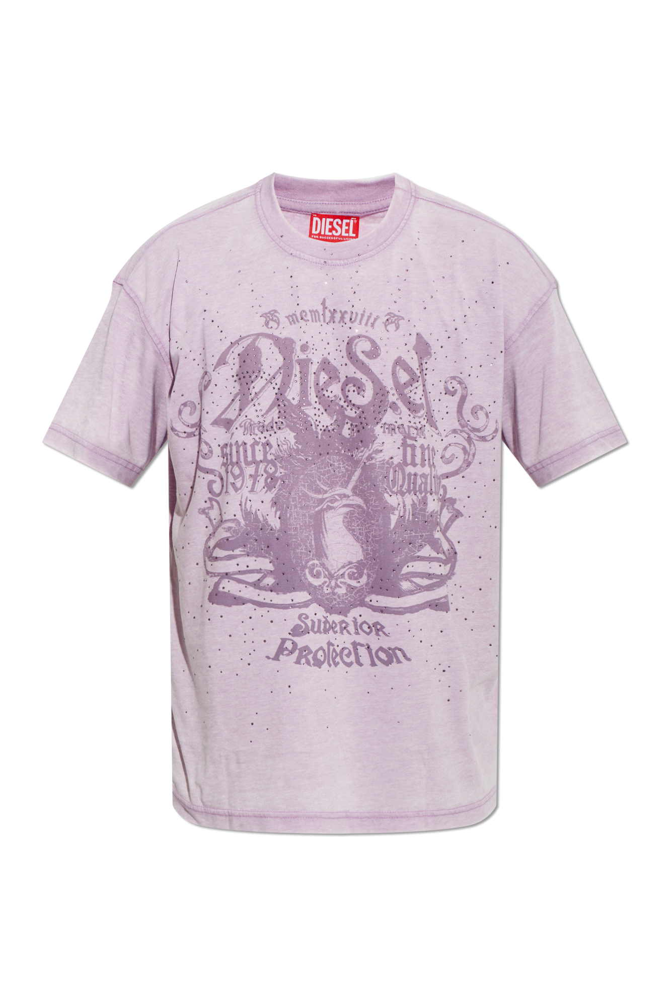 Diesel T-shirt ‘T-NORM-AA8’, Mężczyźni, Fioletowy