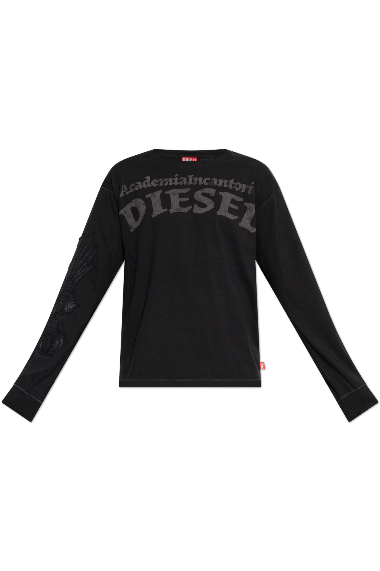 Diesel T-shirt `T-NORM-LS-AA3`, Mężczyźni, Czarny