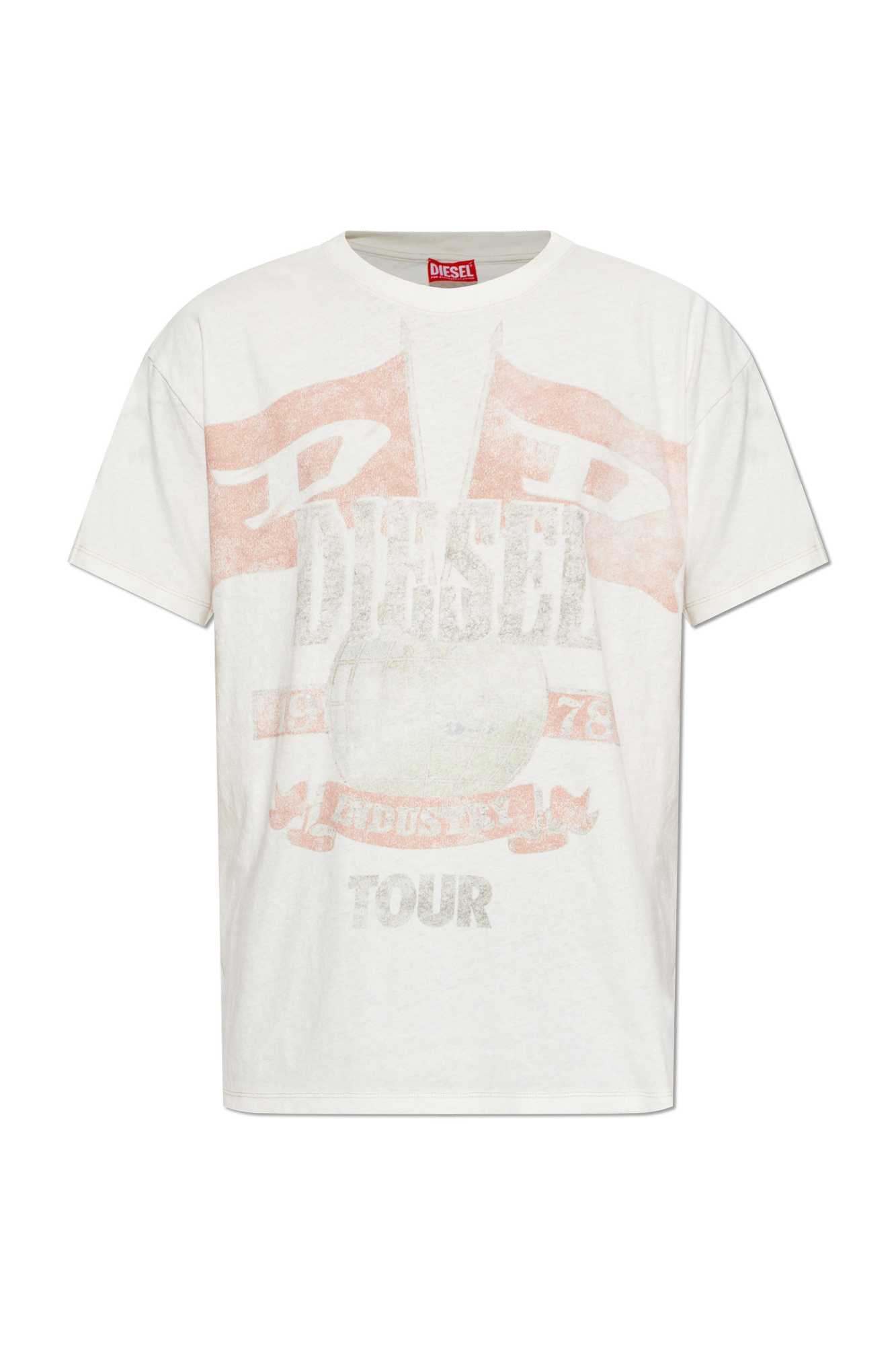 Diesel T-shirt ‘T-NORMES-HMBP’, Mężczyźni, Biały