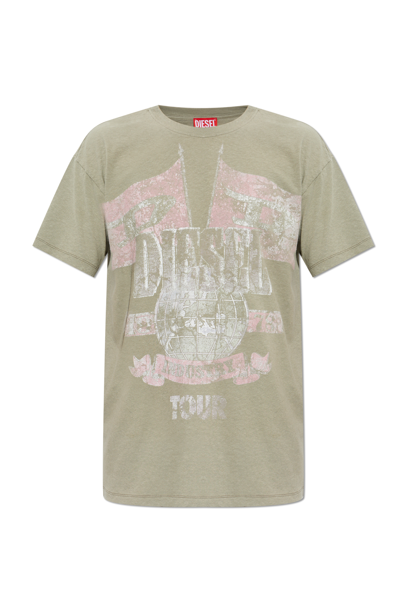 Diesel T-shirt ‘T-NORMES-HMBP’, Mężczyźni, Zielony