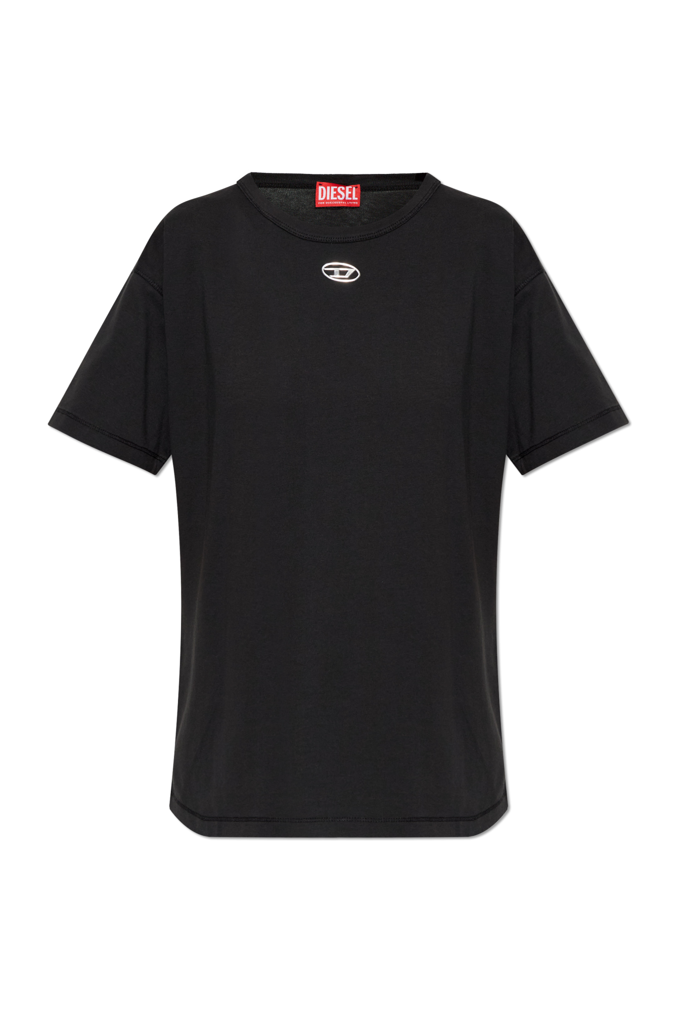 Diesel T-shirt `T-NORMY-OD-S1`, Kobiety, Czarny