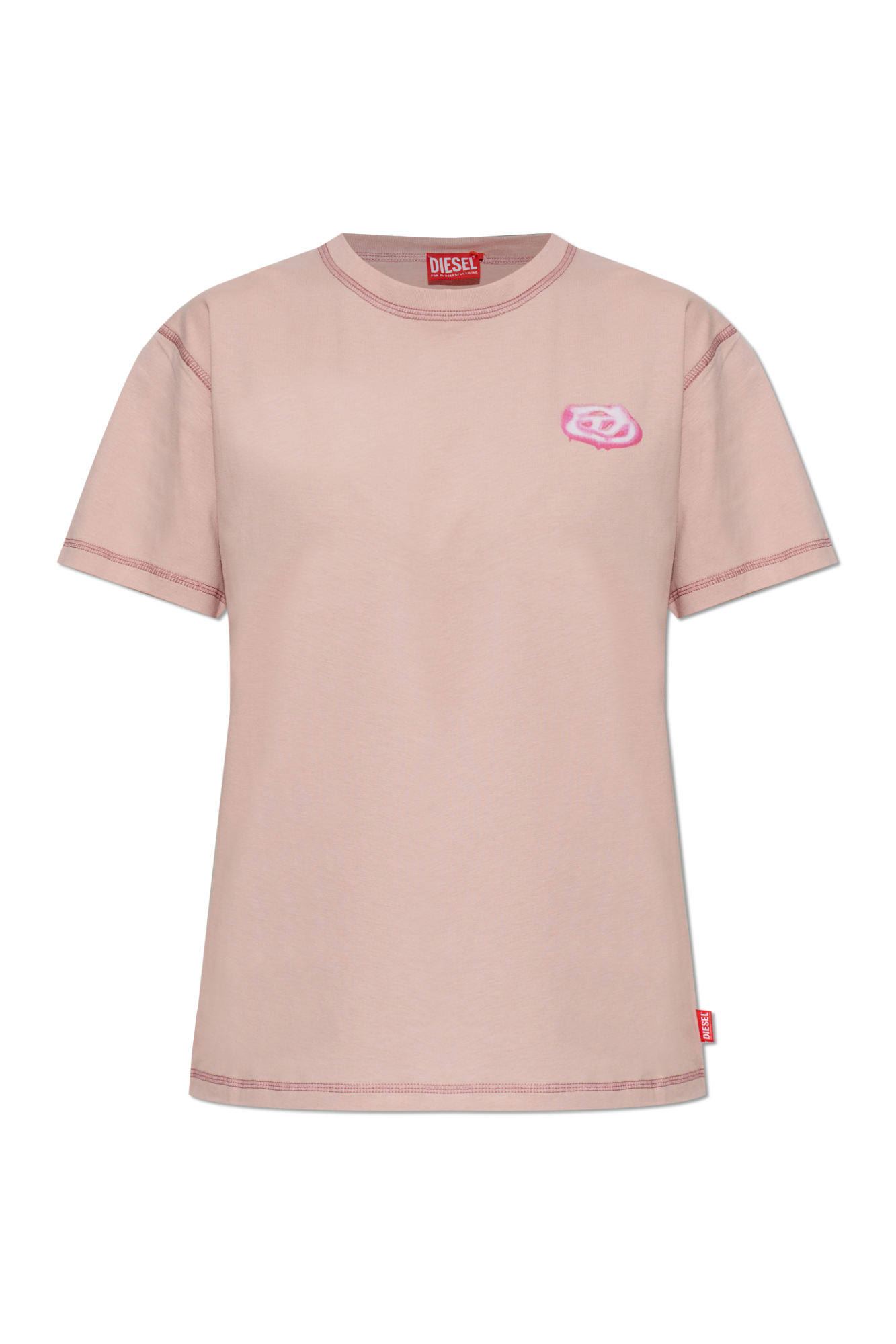 Diesel T-shirt `T-NORMY-S7`, Kobiety, Różowy