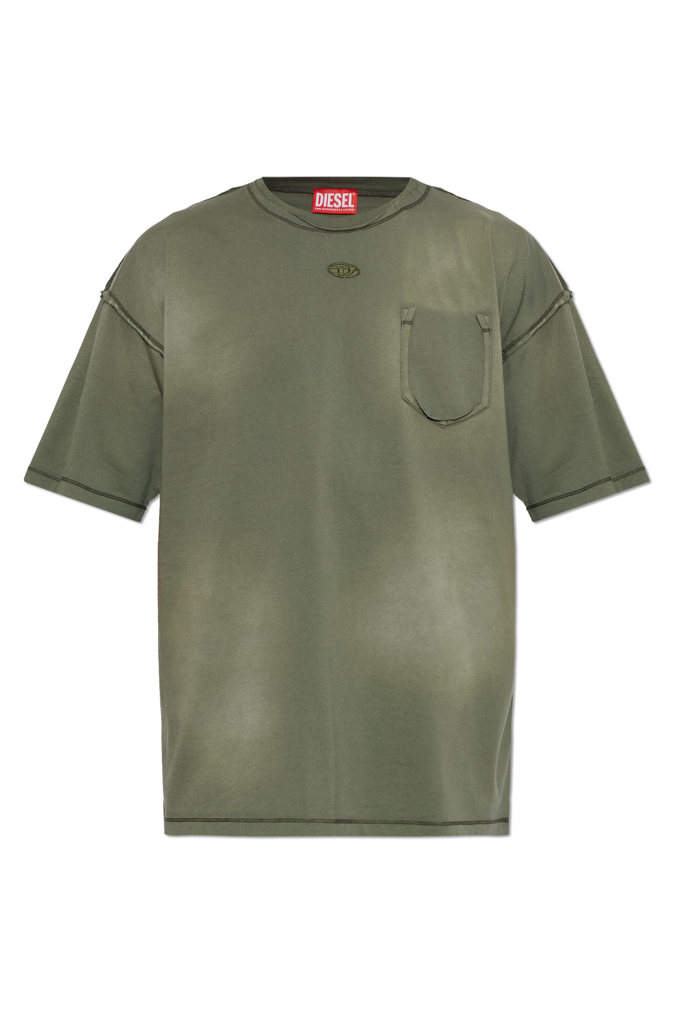 Diesel T-shirt ‘T-POCK’, Mężczyźni, Zielony