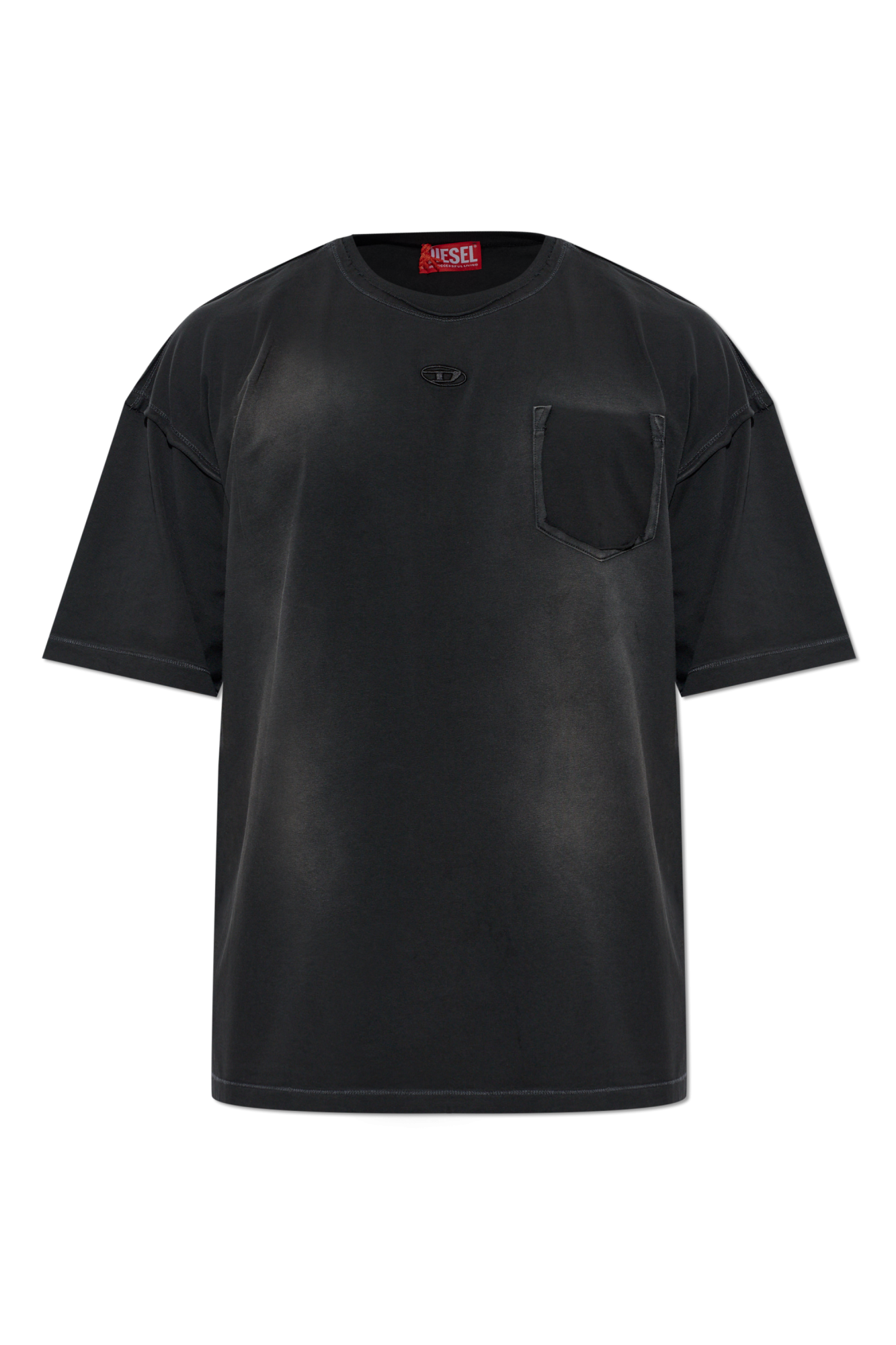 Diesel T-shirt ‘T-POCK’, Mężczyźni, Czarny