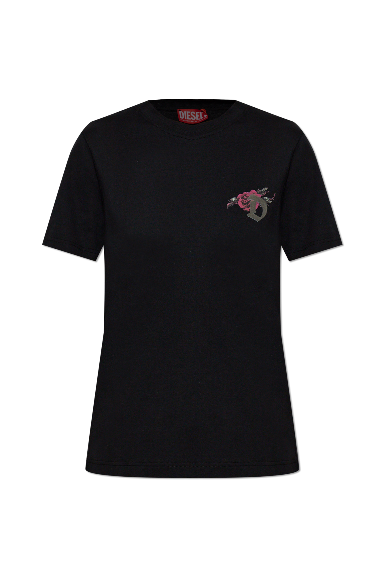 Diesel T-shirt `T-REG-S1`, Kobiety, Czarny