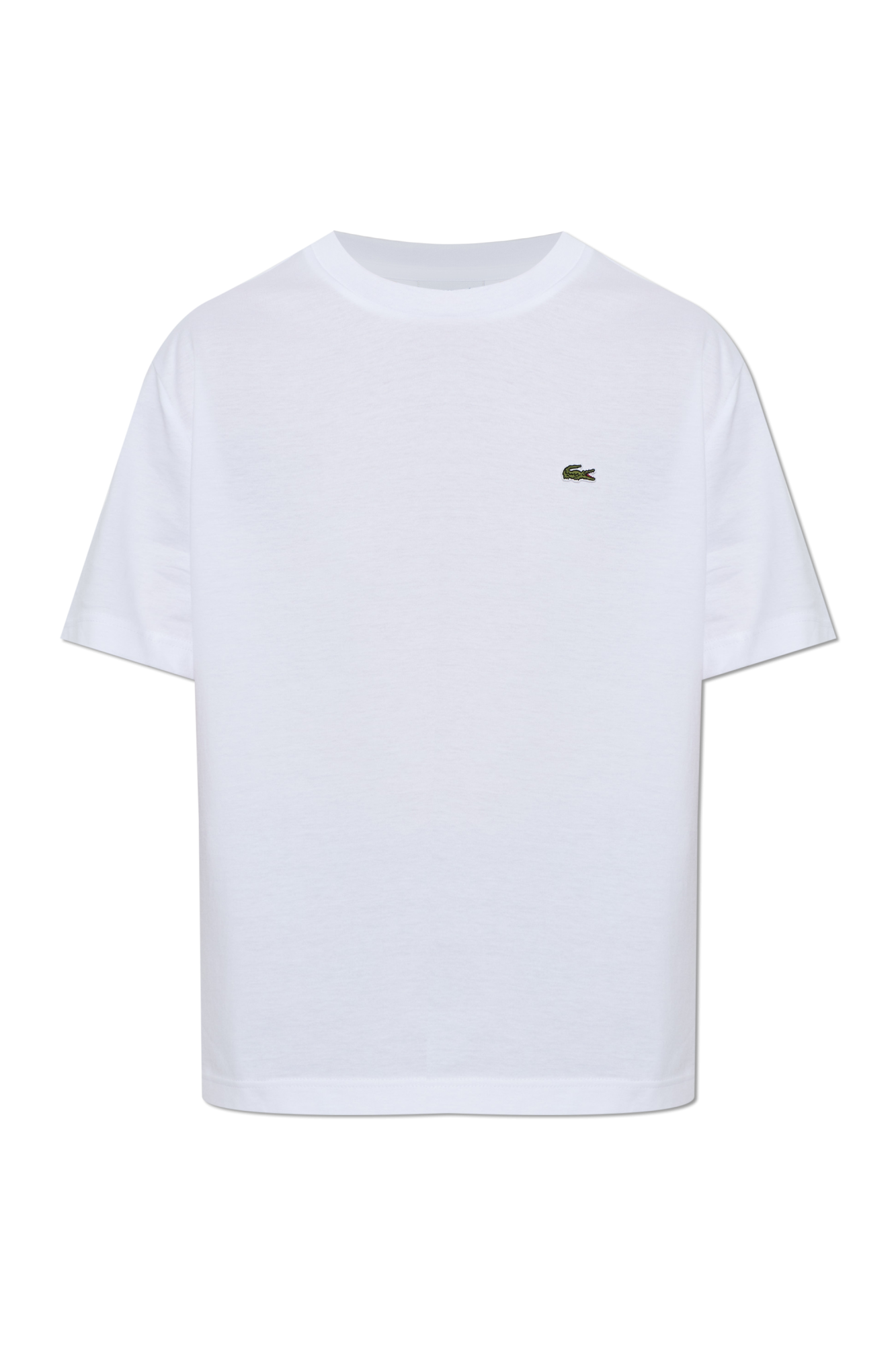 Lacoste T-shirt Z Naszywką Z Logo, Kobiety, Biały