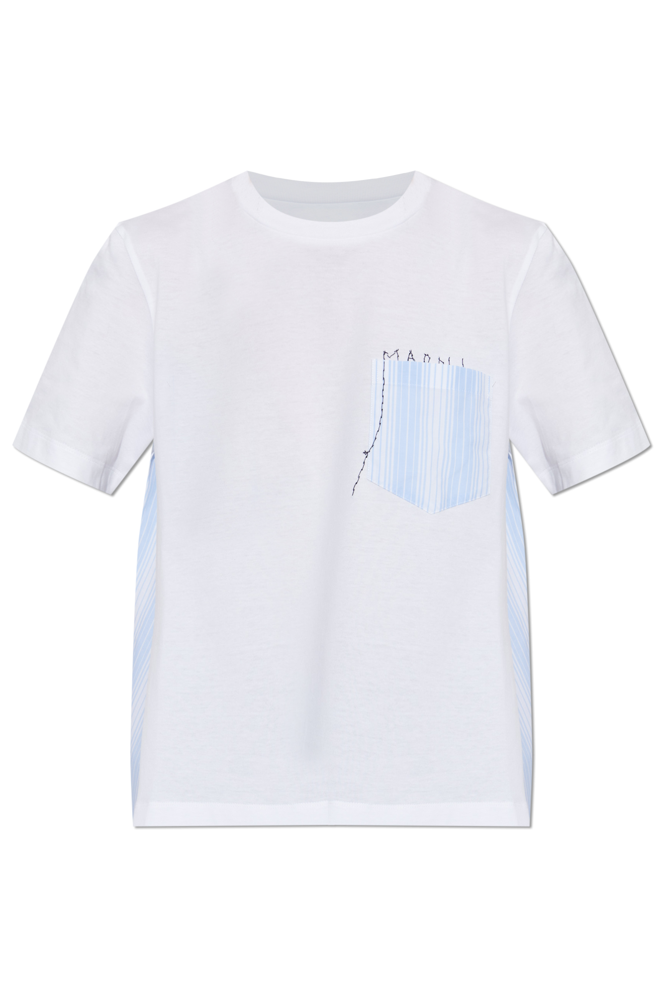 Marni T-shirt Z Kieszenią, Kobiety, Biały