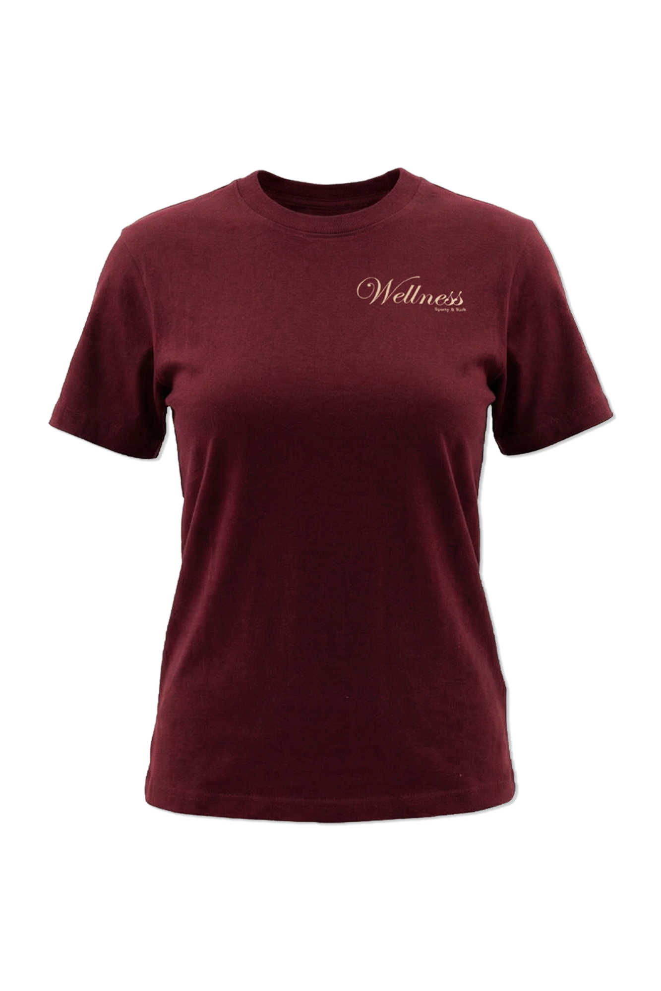 Sporty & Rich T-shirt Z Kolekcji `Central Park`, Kobiety, Bordo