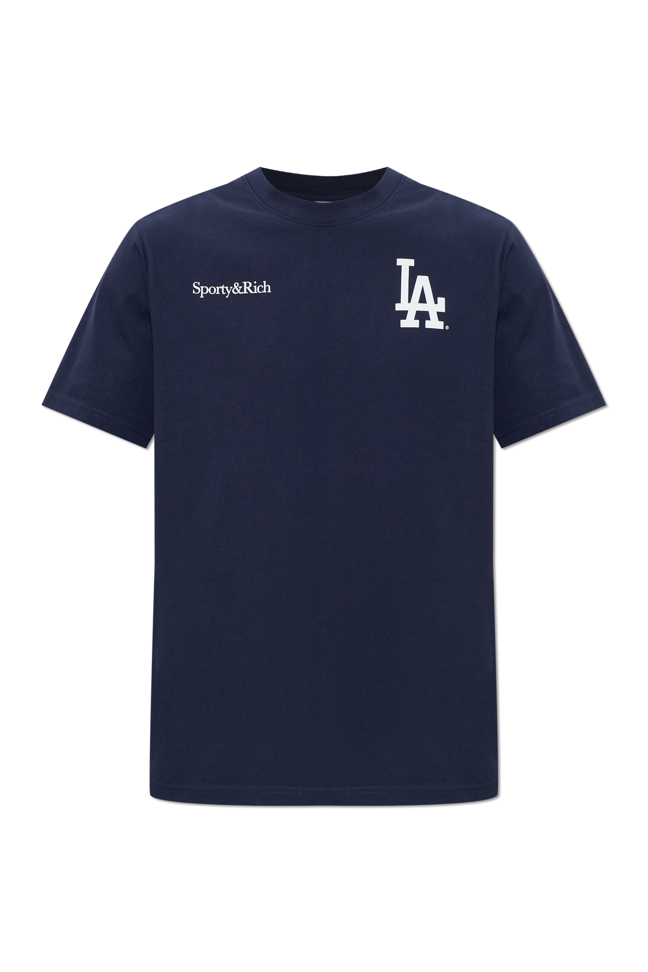 Sporty & Rich T-shirt Z Kolekcji ‘S&R X LA Dodgers’, Unisex, Granatowy