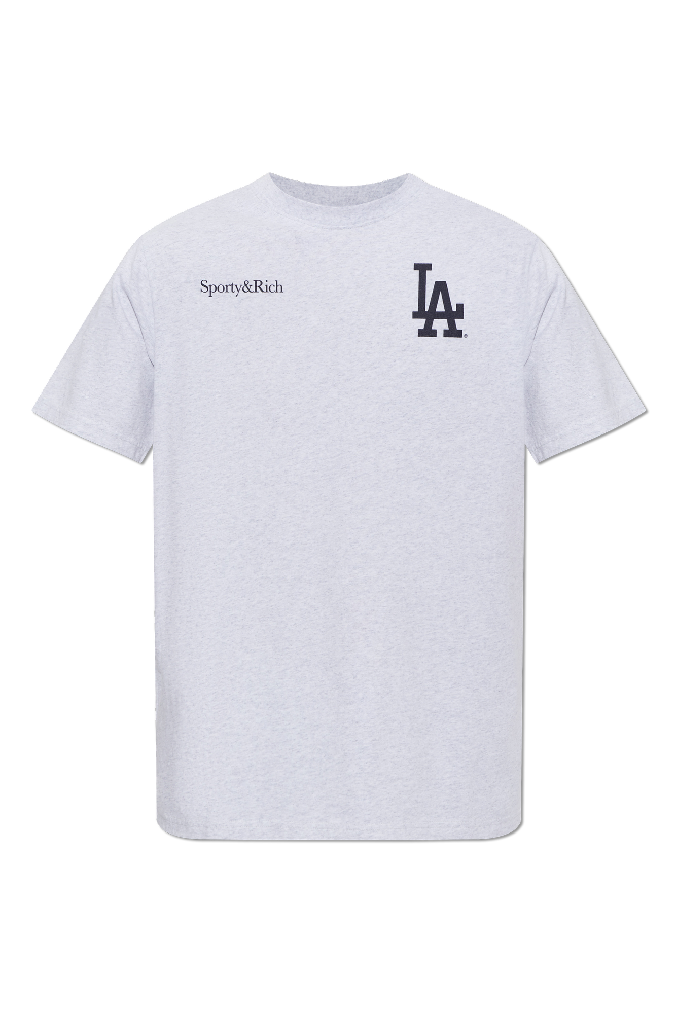 Sporty & Rich T-shirt Z Kolekcji ‘S&R X LA Dodgers’, Unisex, Szary