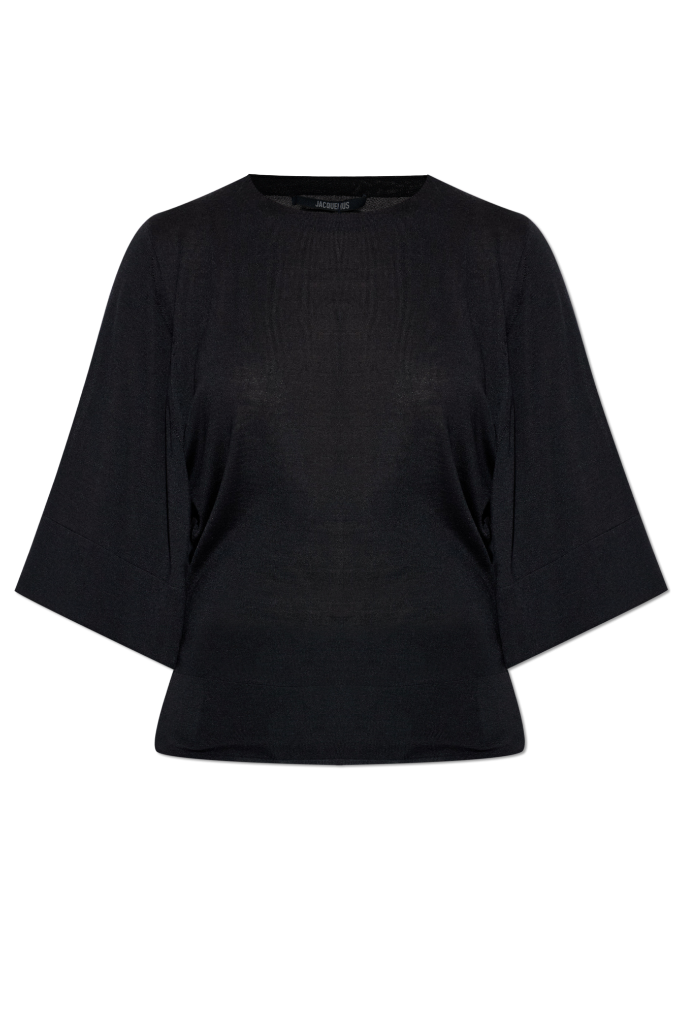Jacquemus Top Z Wyszytym Logo, Kobiety, Czarny