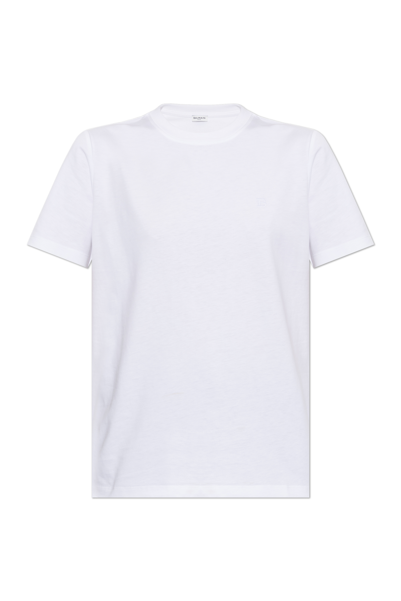 Balmain Bawełniany T-shirt Z Logo, Kobiety, Biały
