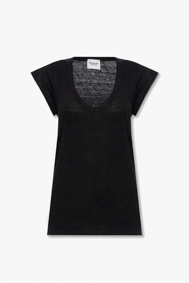 Marant Etoile T-shirt ‘Zankou’, Kobiety, Czarny