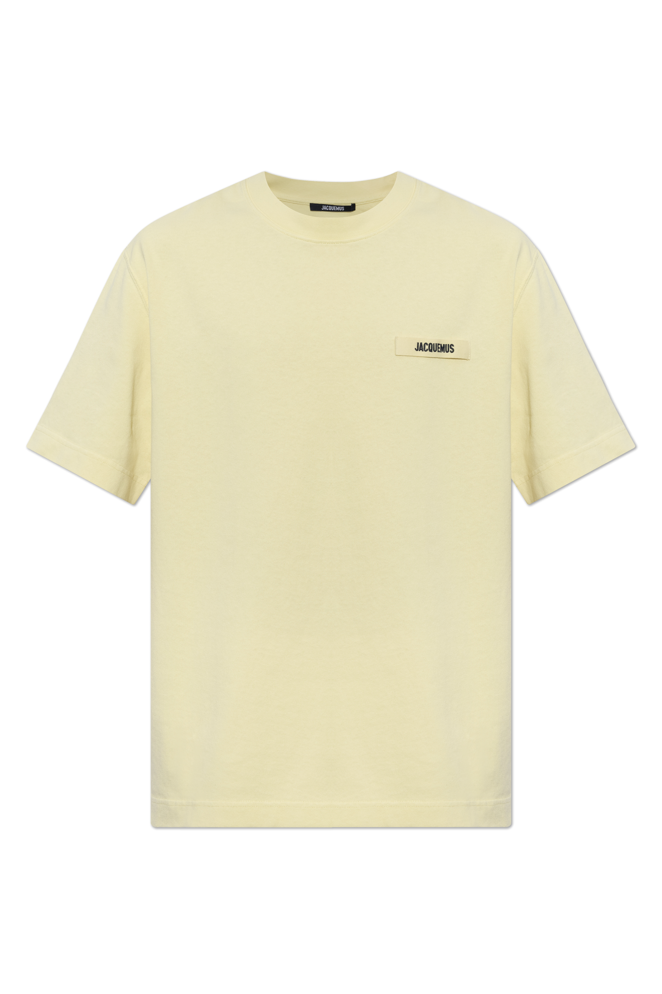 Jacquemus T-shirt Z Naszywką Z Logo, Mężczyźni, żółty