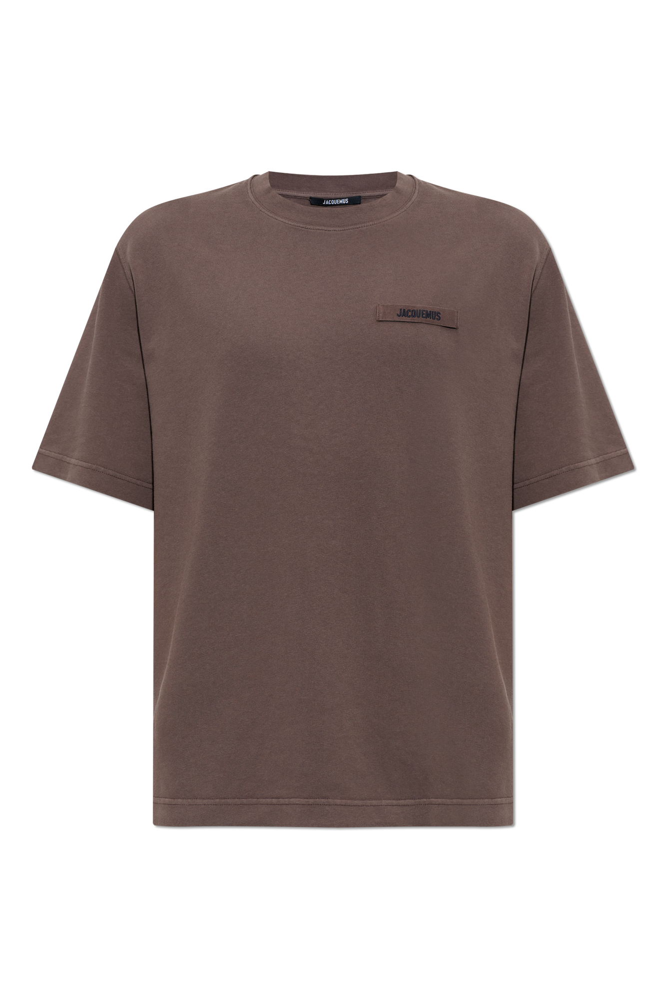 Jacquemus Bawełniany T-shirt ‘Gros Grain’, Mężczyźni, Brązowy