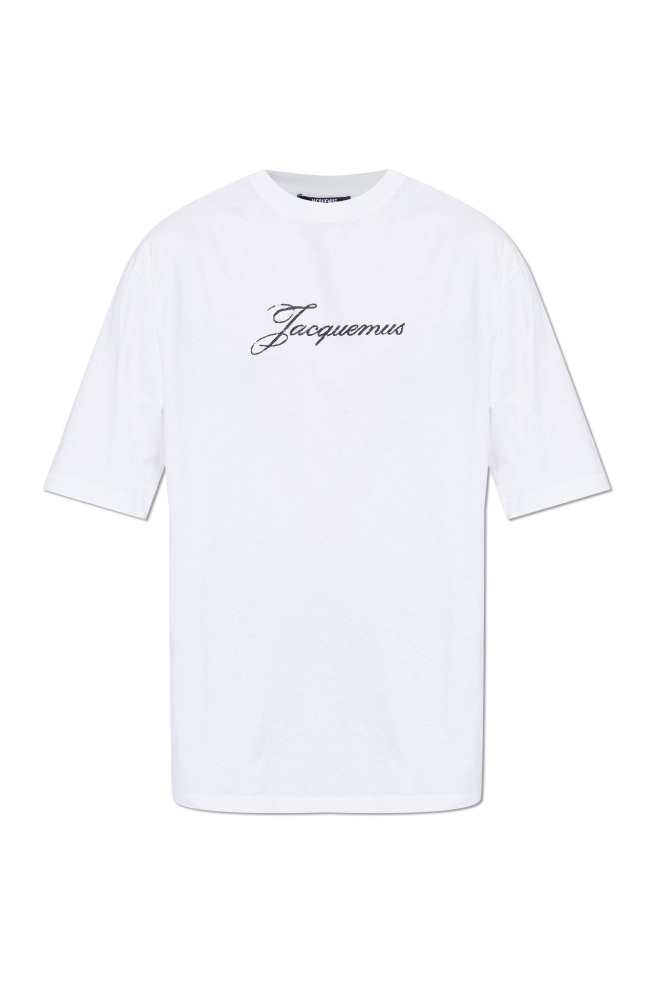 Jacquemus T-shirt Z Nadrukowanym Logo, Mężczyźni, Biały