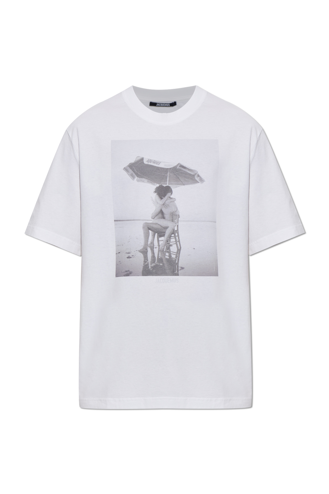 Jacquemus T-shirt Z Nadrukiem, Mężczyźni, Biały