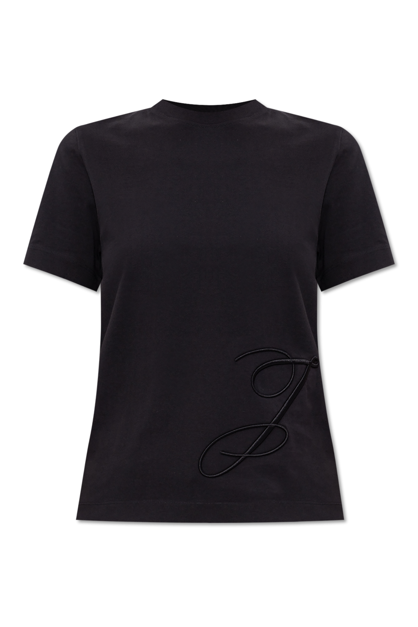 Jacquemus T-shirt Z Logo, Kobiety, Czarny