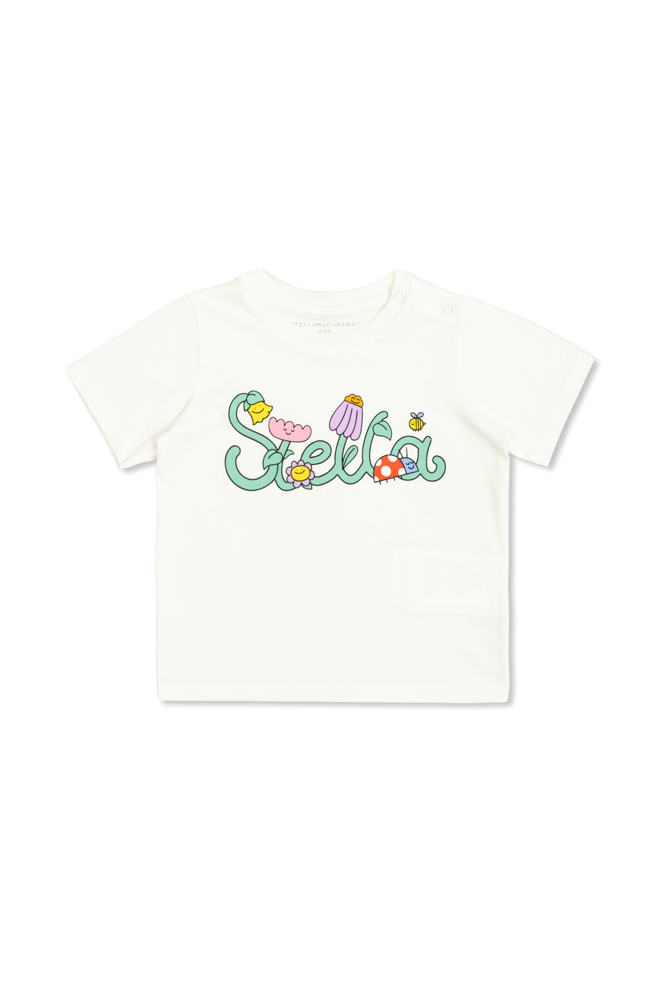 Stella McCartney Kids T-shirt Z  Nadrukiem, Unisex, Biały